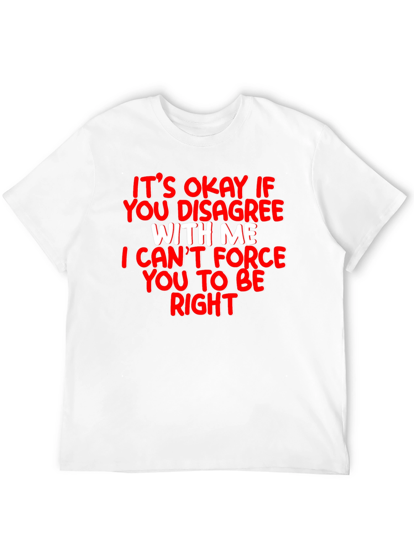 Funny Sarcastic T-Shirt - Its Okay to Disagree