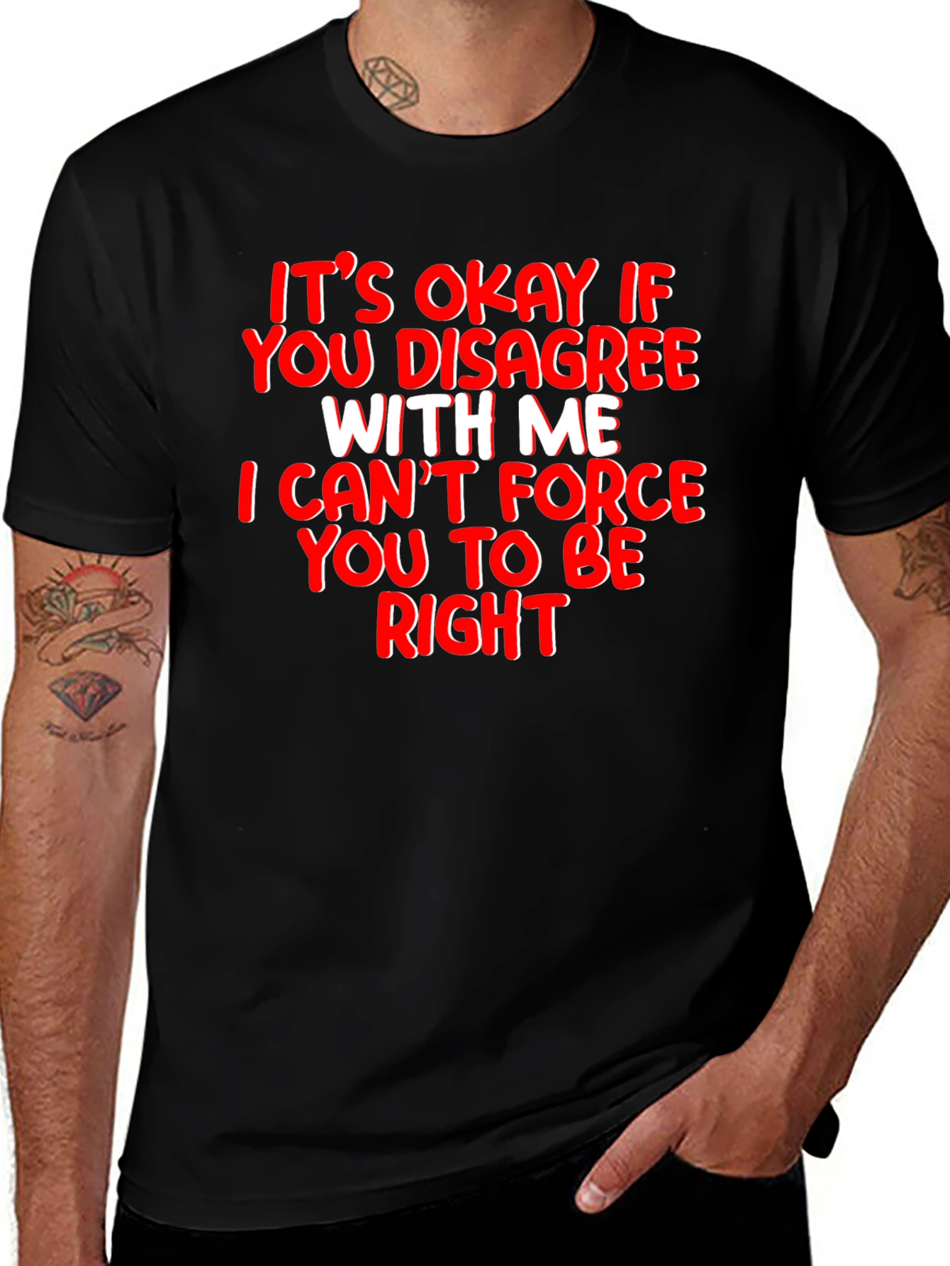 Funny Sarcastic T-Shirt - Its Okay to Disagree
