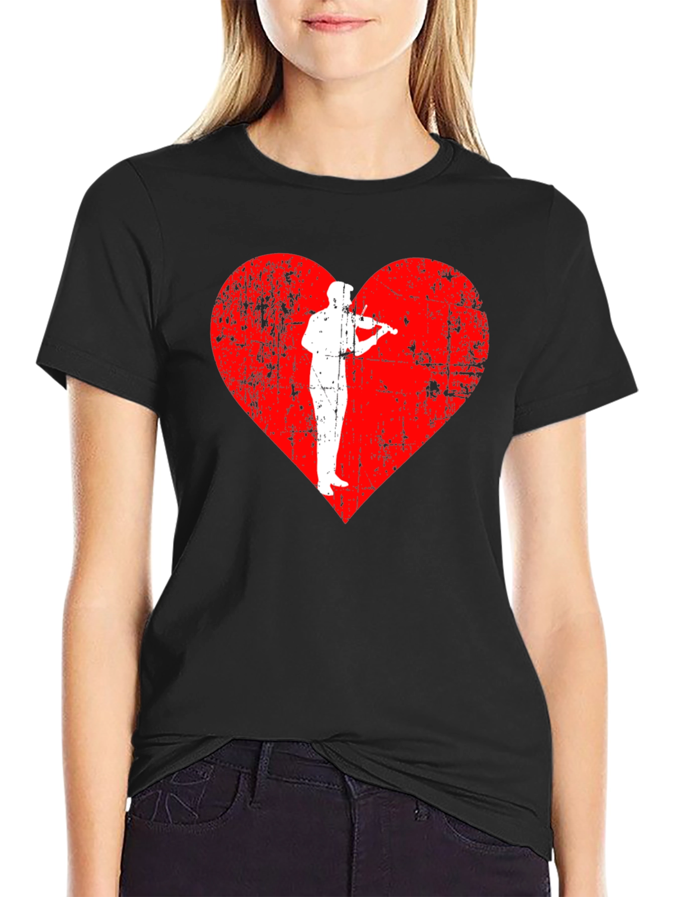 Musicians Heartbeat Black T-Shirt