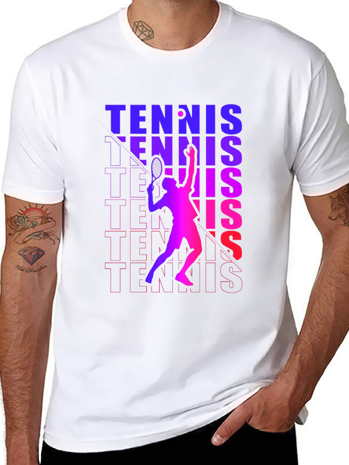 Tennis Player Graphic Tee - Serve Up Style