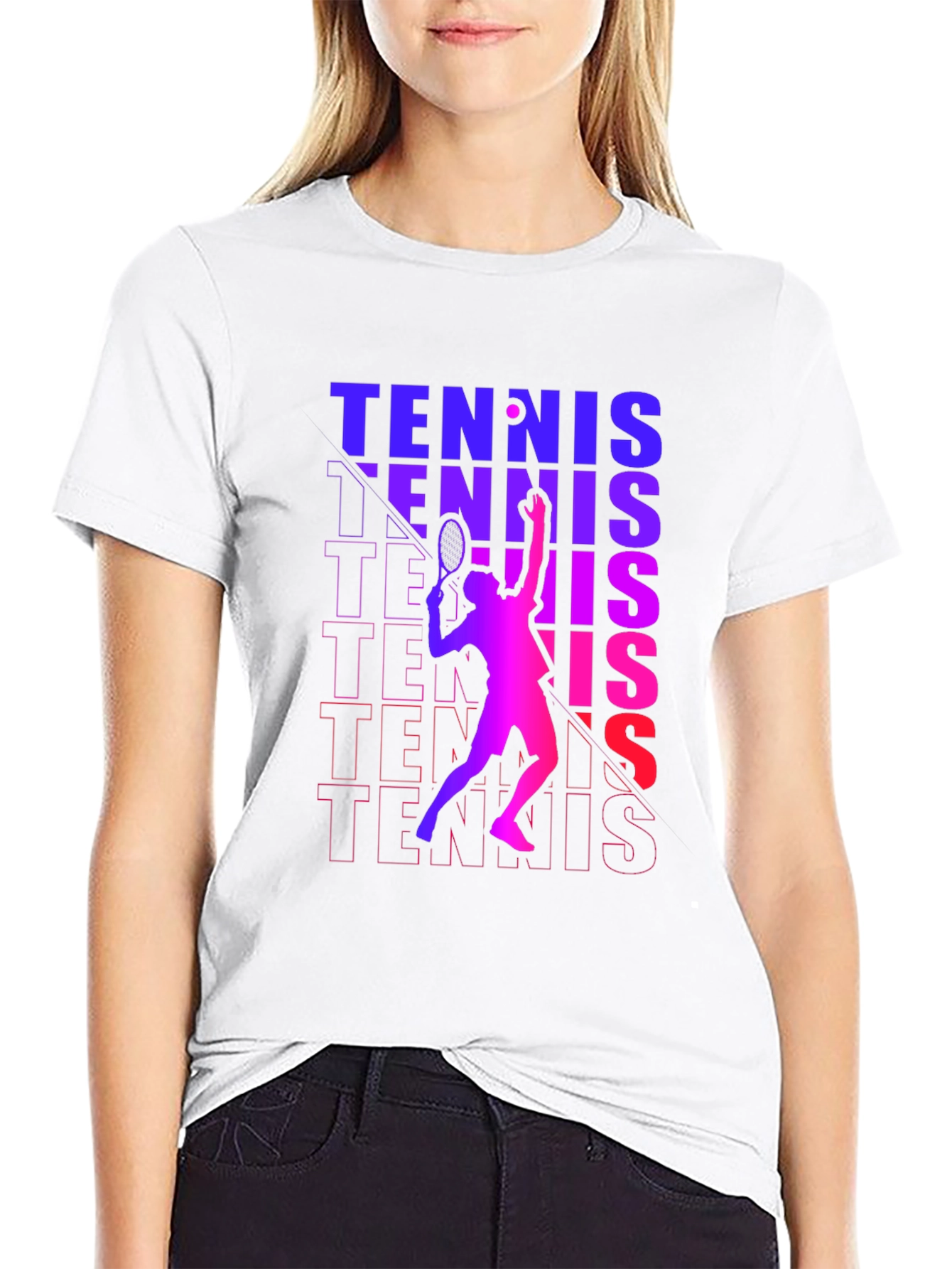 Tennis Player Graphic Tee - Serve Up Style