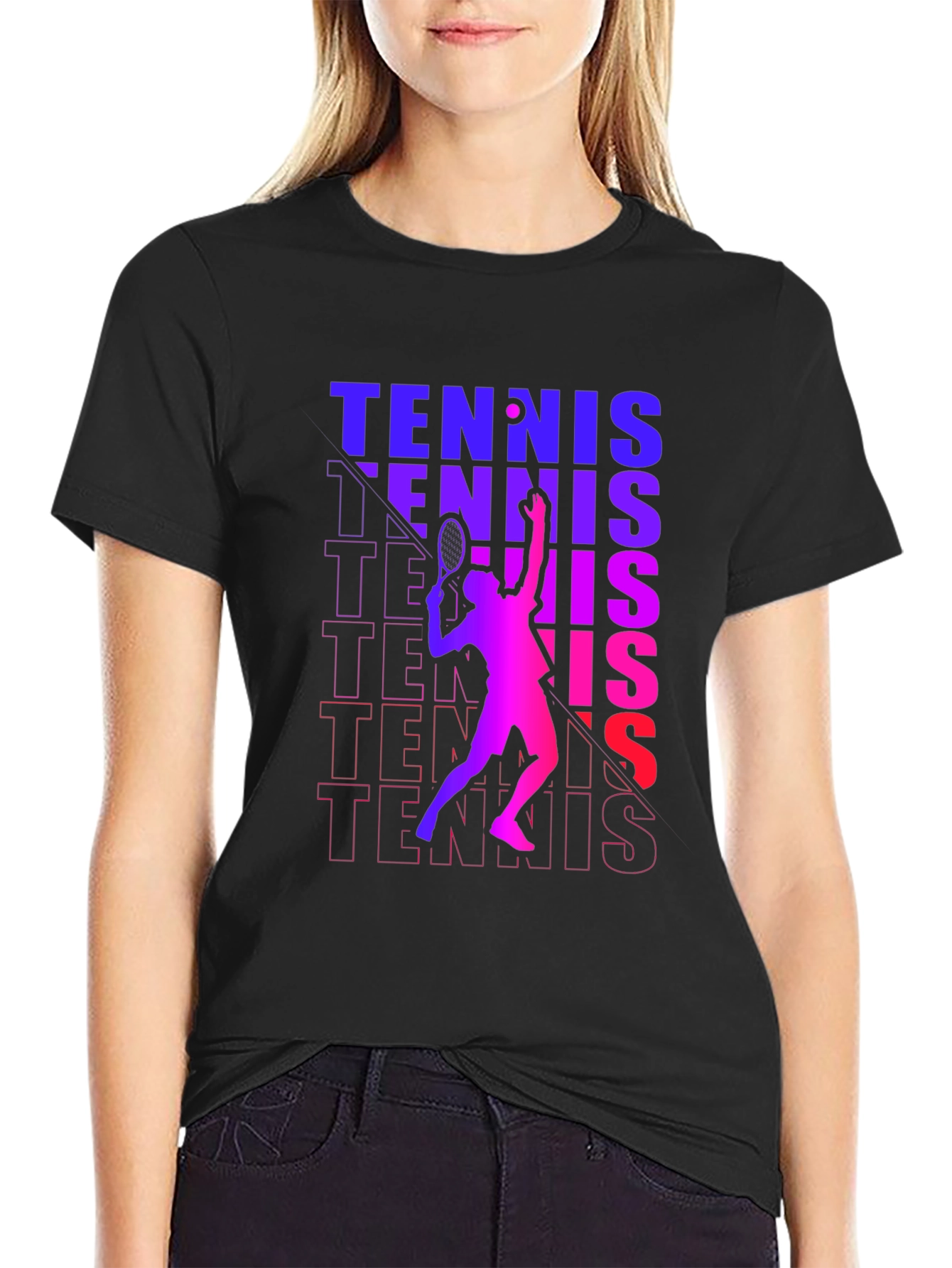 Tennis Player Graphic Tee - Serve Up Style