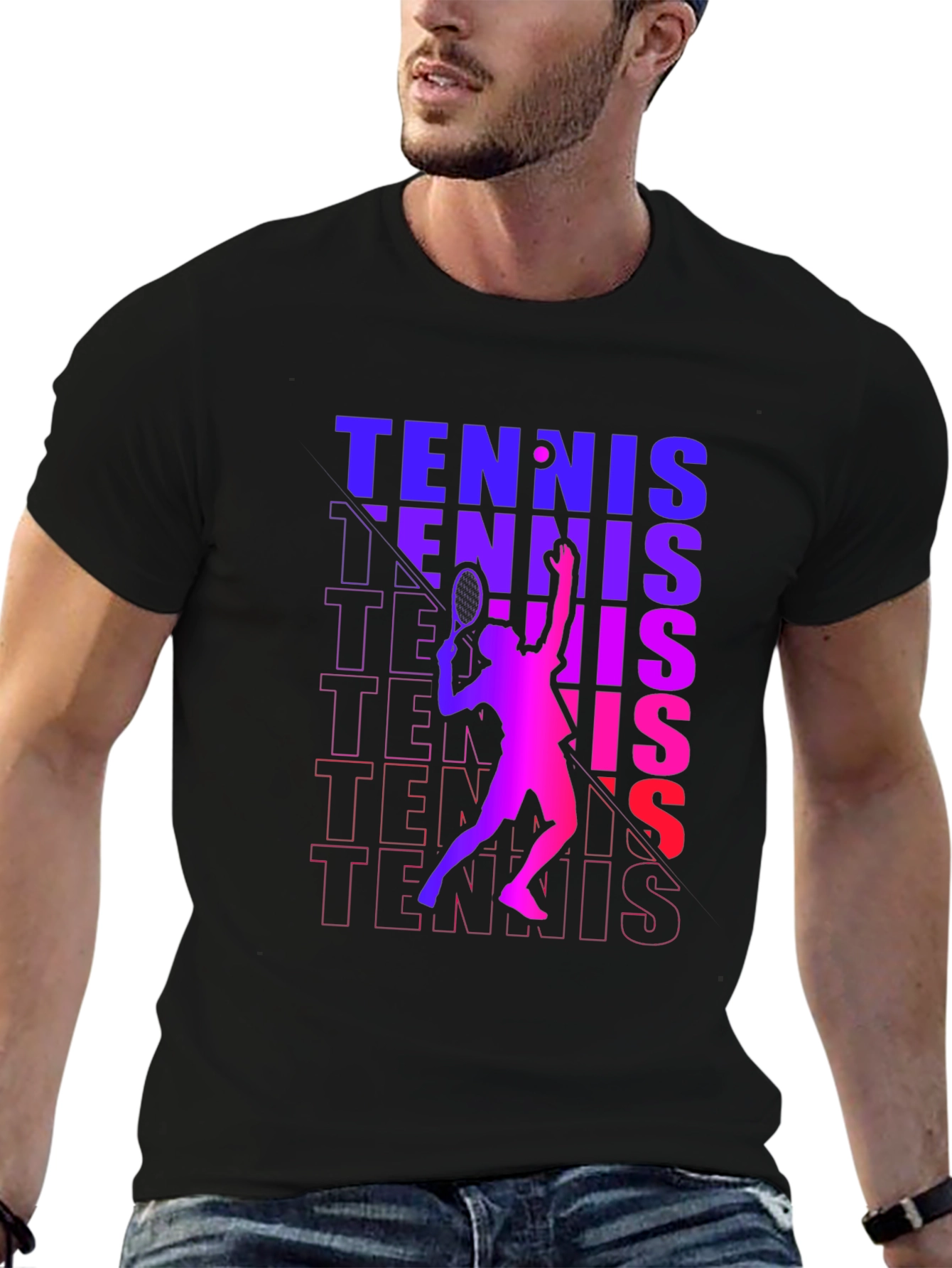 Tennis Player Graphic Tee - Serve Up Style