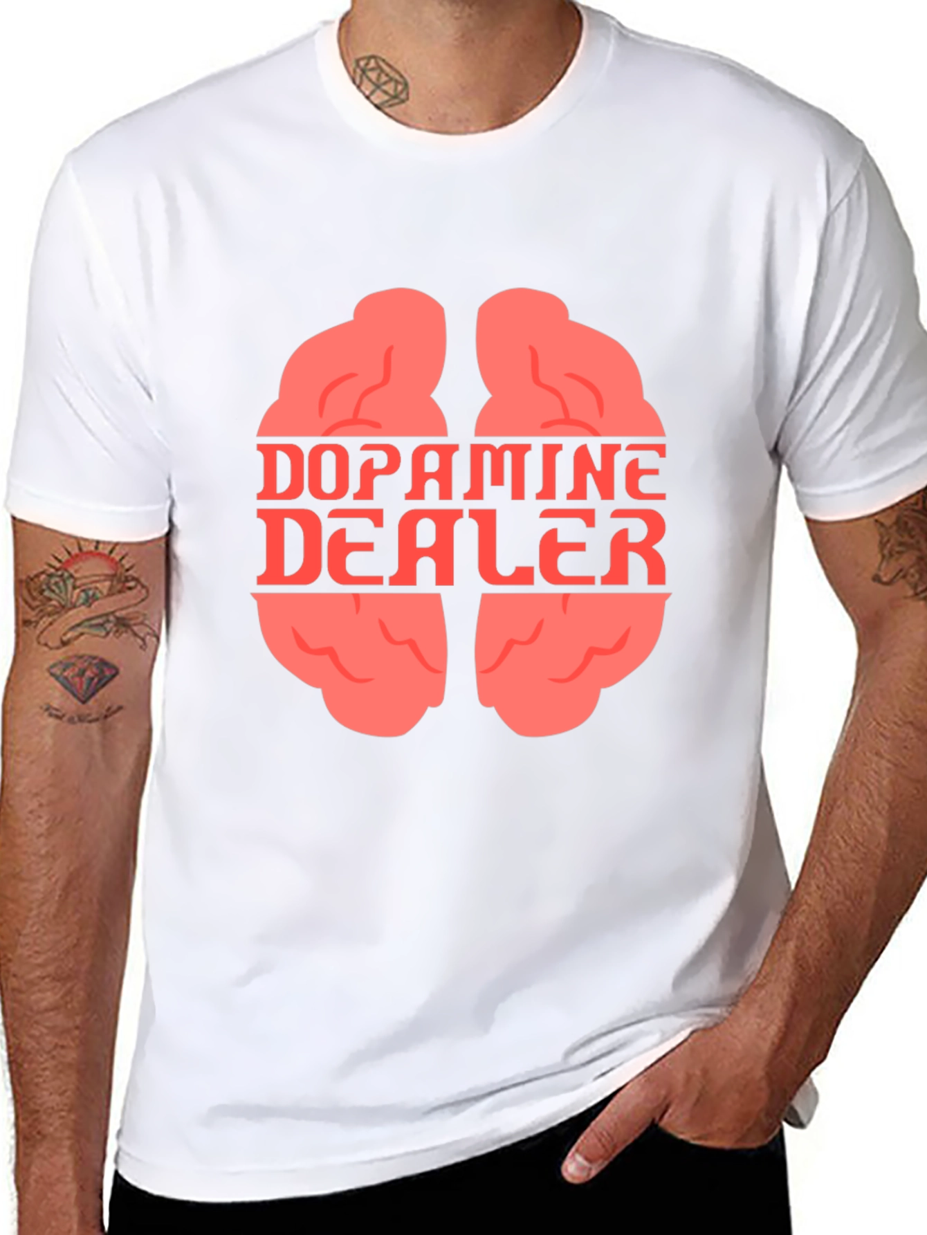 Dopamine Dealer Brain Graphic T-Shirt