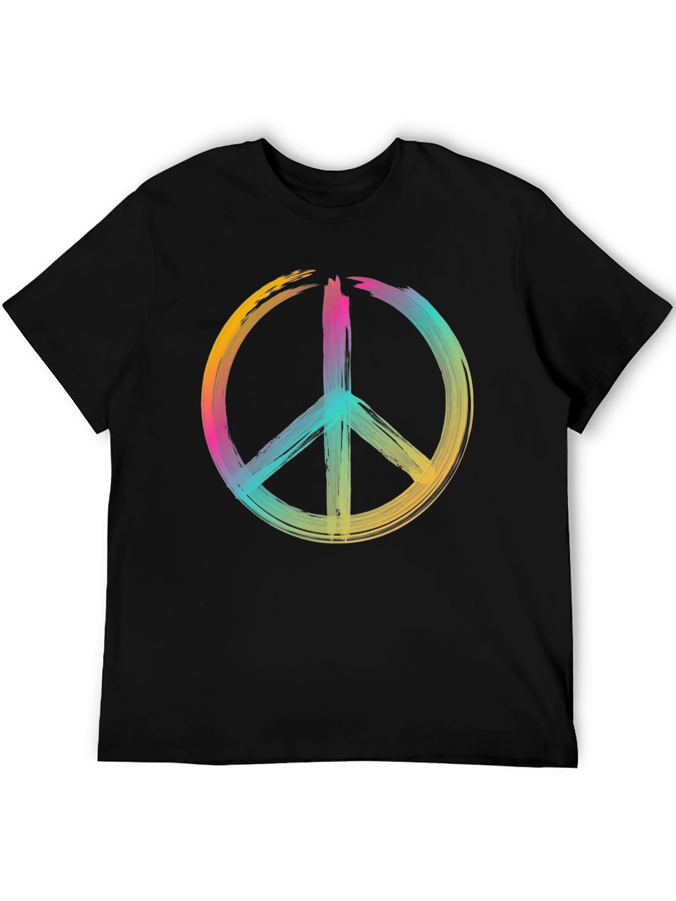 Peace Sign Graphic Tee - Brushstroke Design