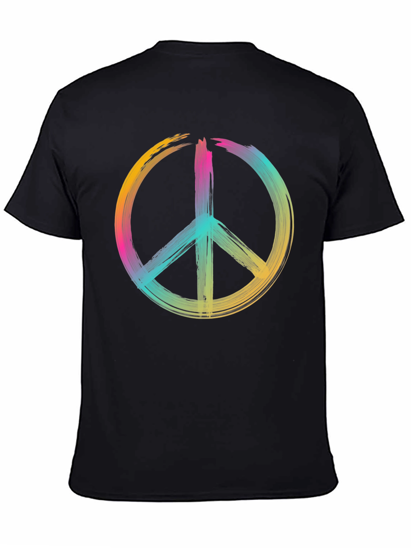 Peace Sign Graphic Tee - Brushstroke Design