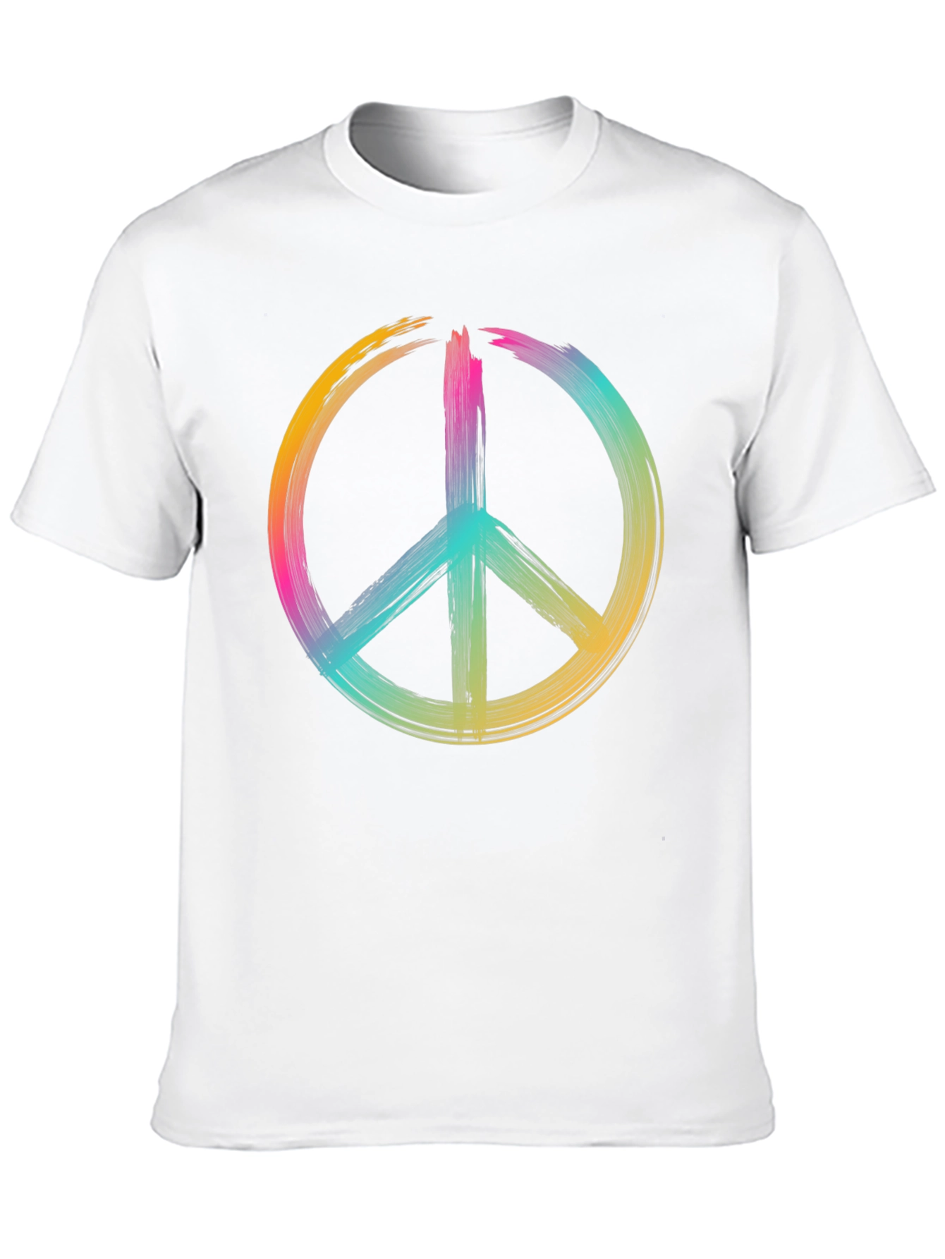 Peace Sign Graphic Tee - Brushstroke Design