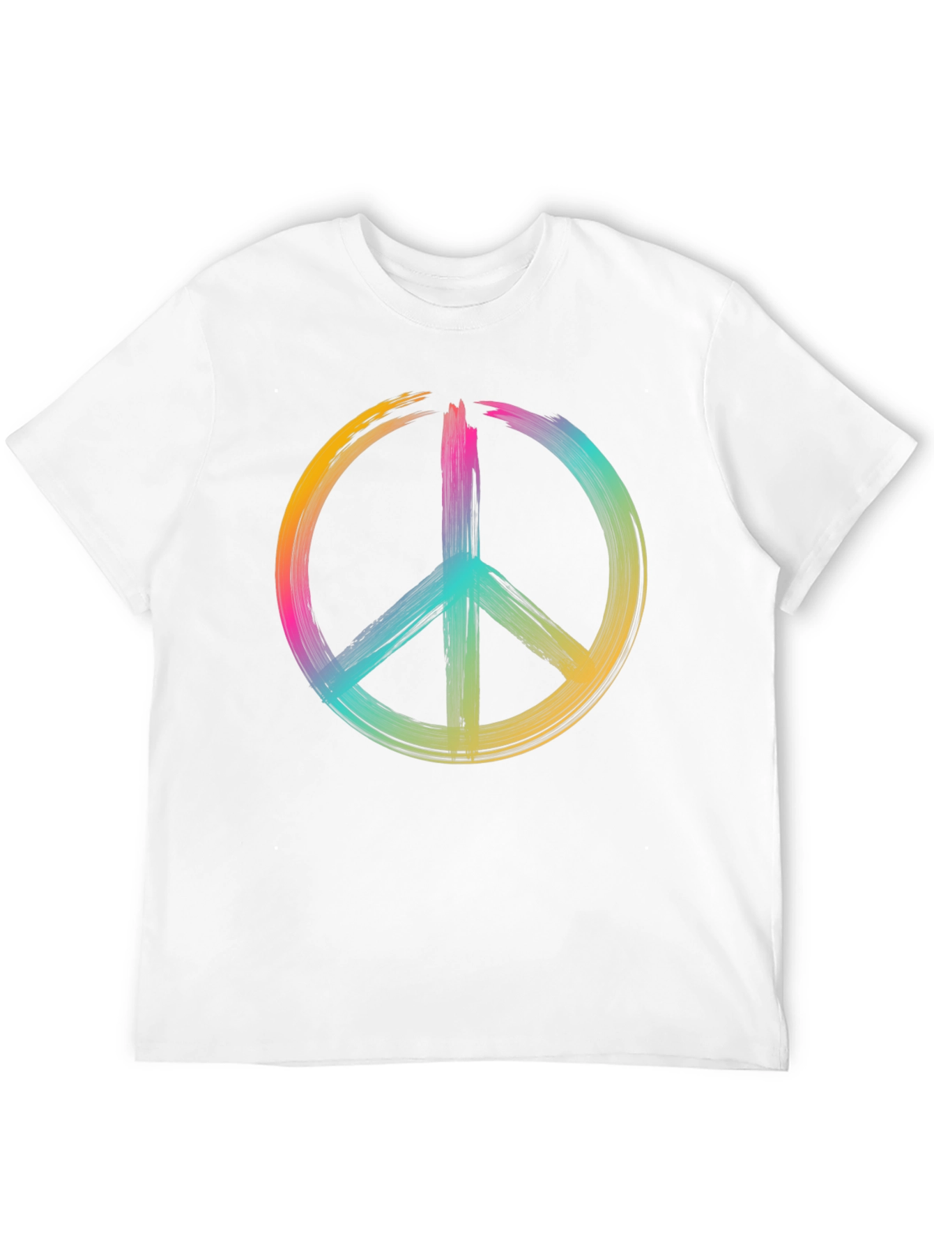 Peace Sign Graphic Tee - Brushstroke Design