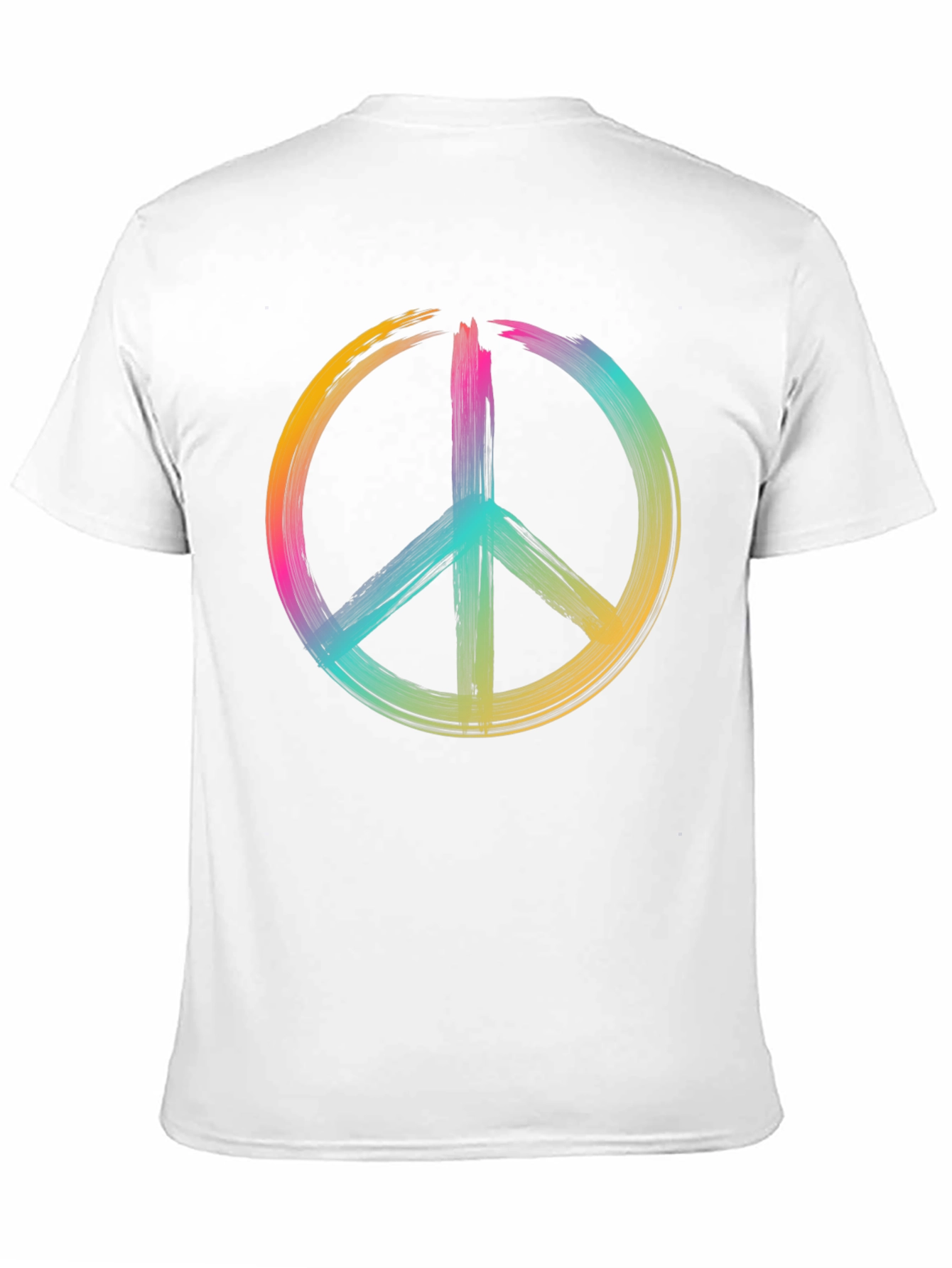 Peace Sign Graphic Tee - Brushstroke Design