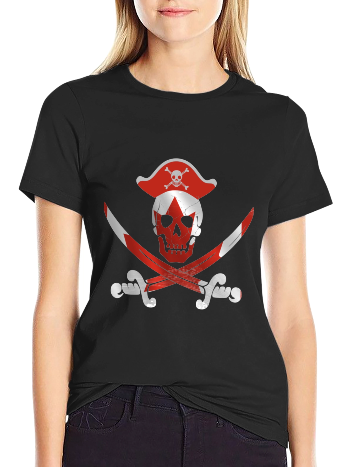 Pirate Flag Graphic Tee - Black T-Shirt