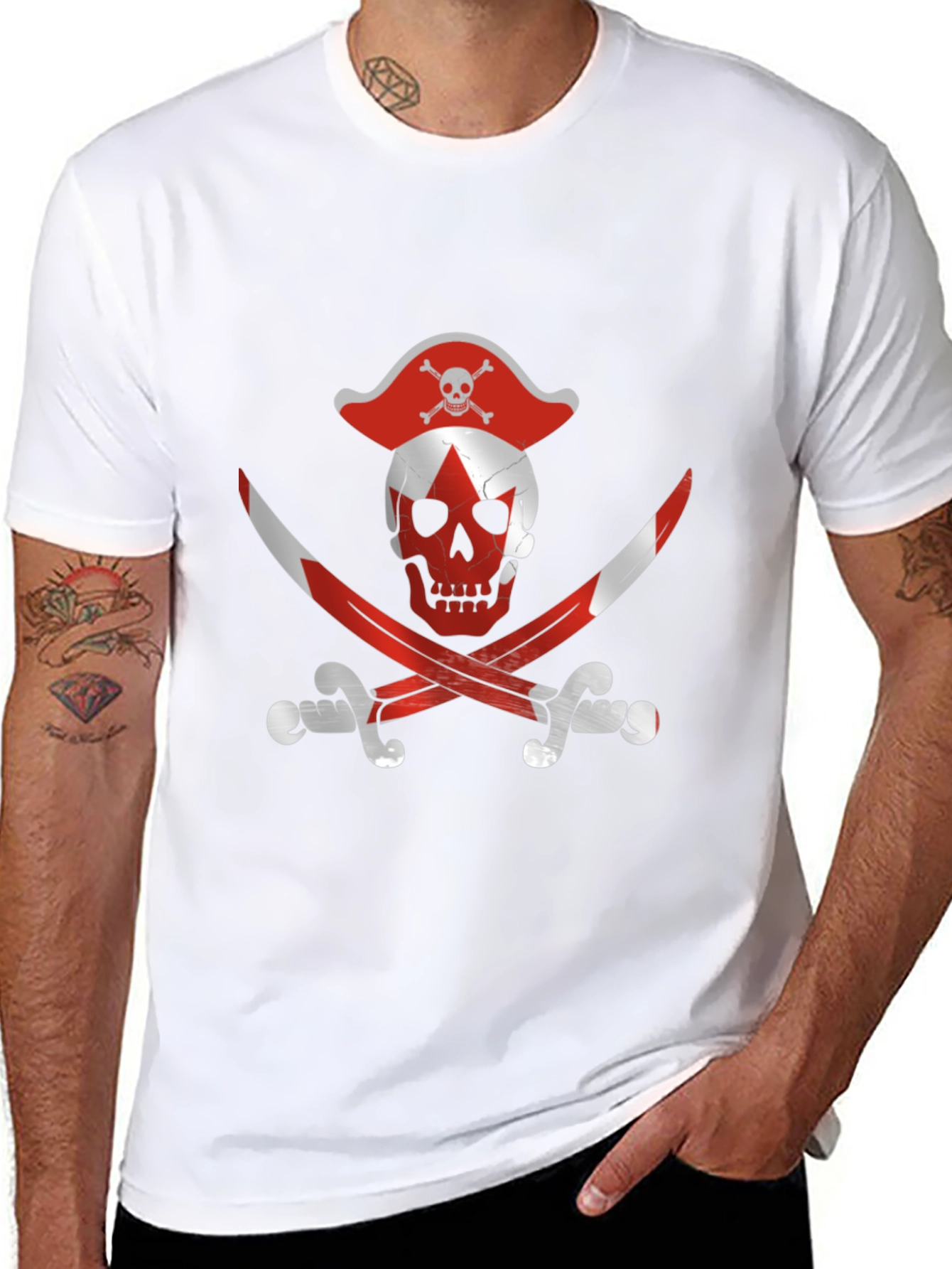 Pirate Flag Graphic Tee - Black T-Shirt