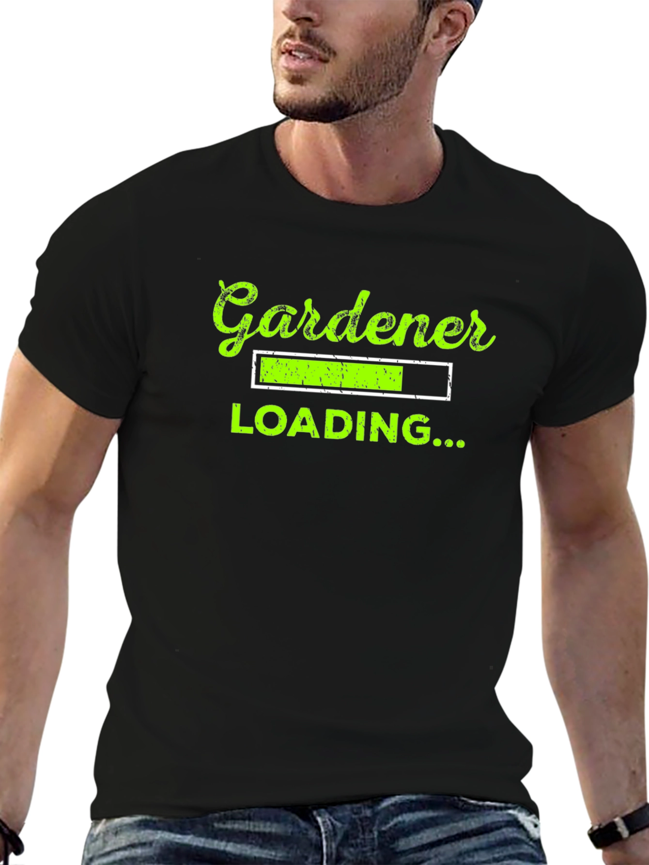 Gardener Loading Graphic T-Shirt - Black Cotton Tee