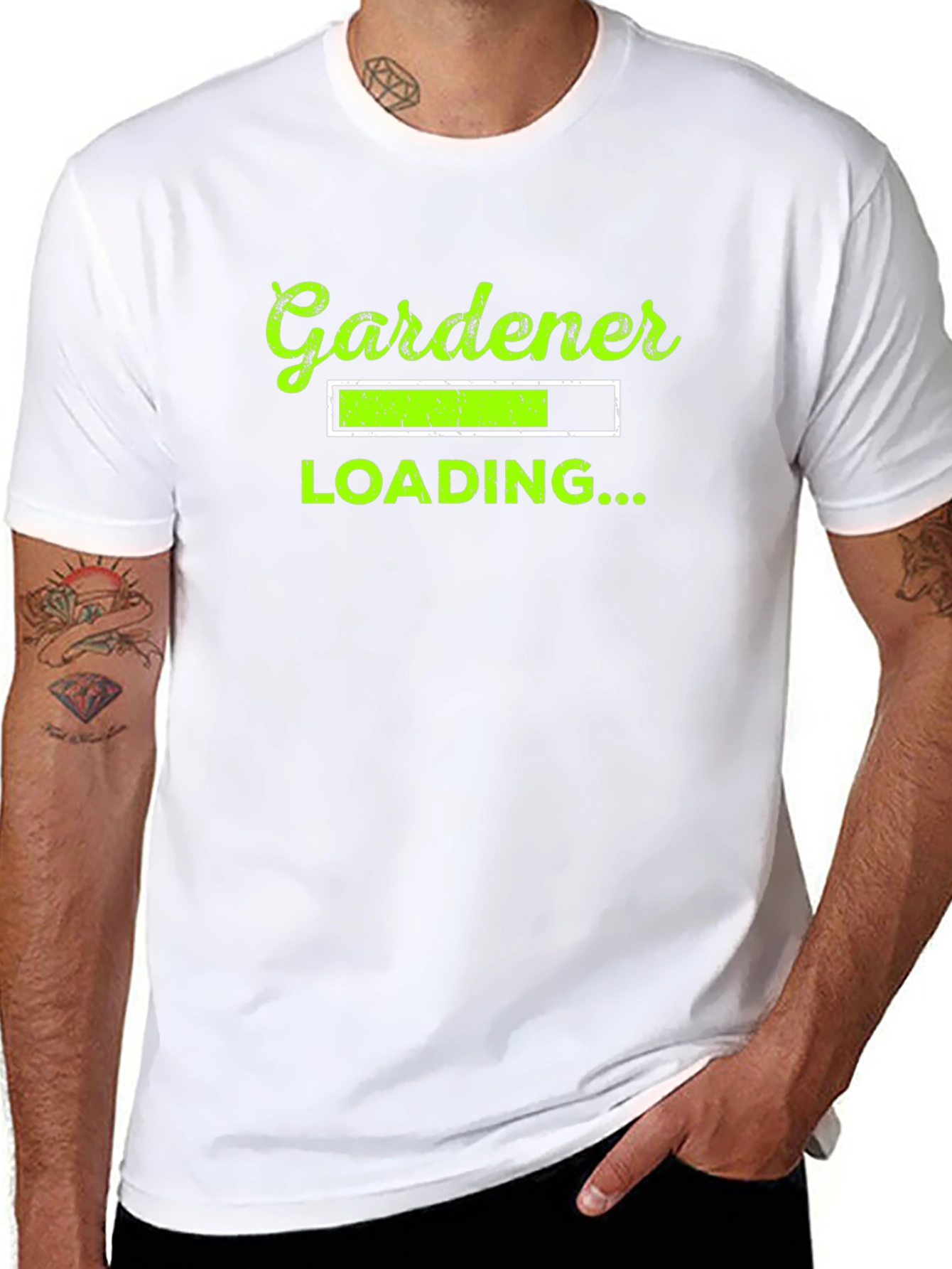 Gardener Loading Graphic T-Shirt - Black Cotton Tee
