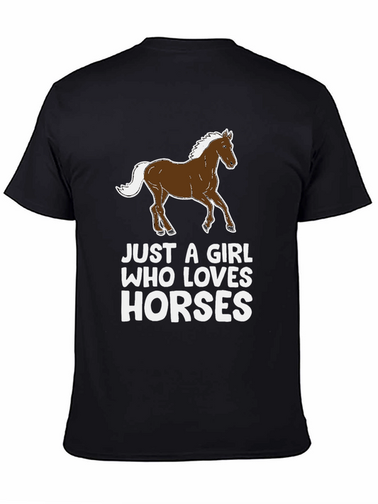 Just a Girl Who Loves Horses Graphic Tee