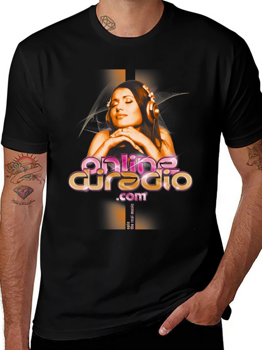 Online DJ Radio Graphic T-Shirt - Black