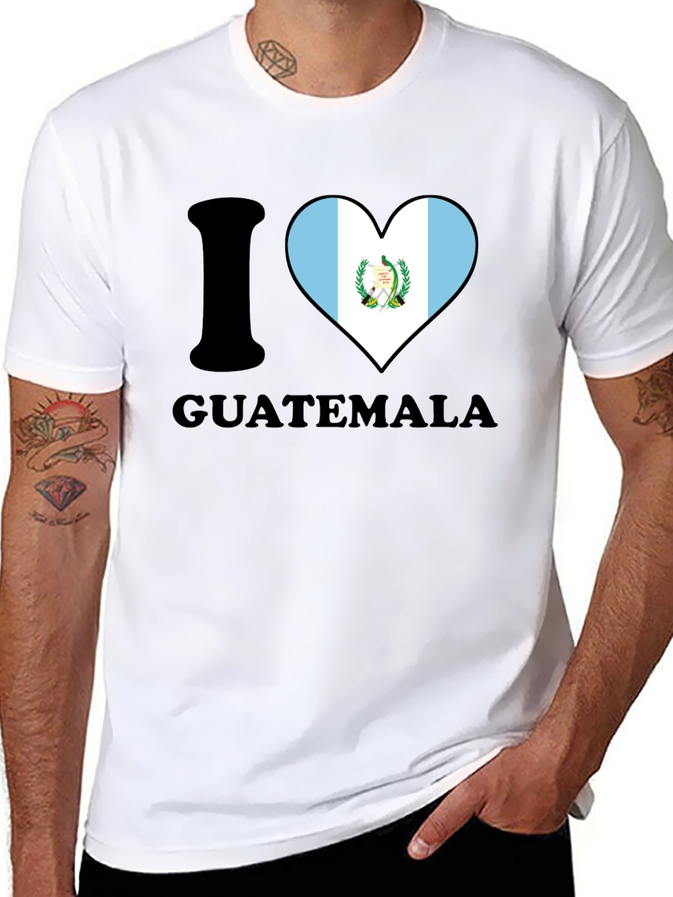 I Heart Guatemala T-Shirt - Mens Black Tee