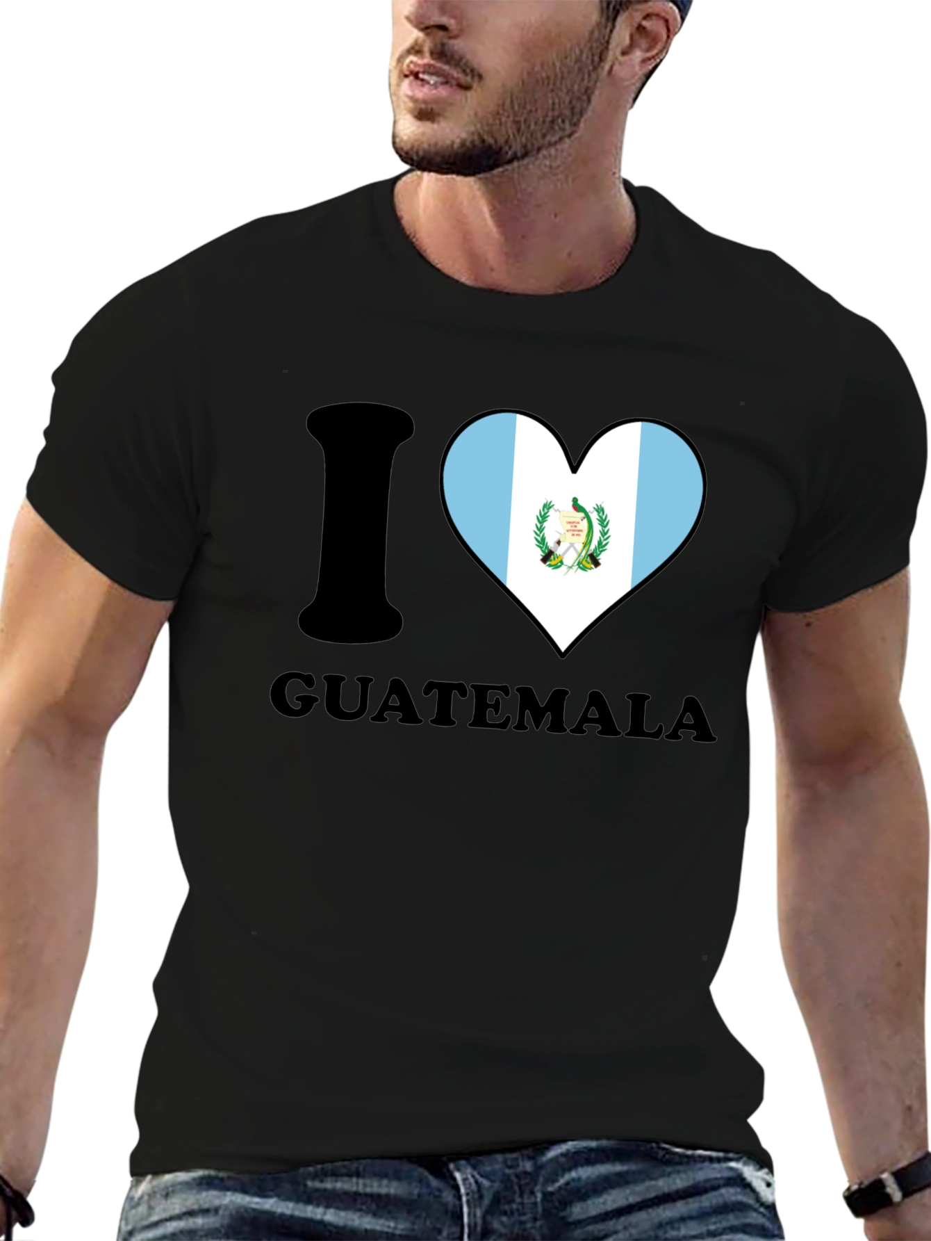 I Heart Guatemala T-Shirt - Mens Black Tee