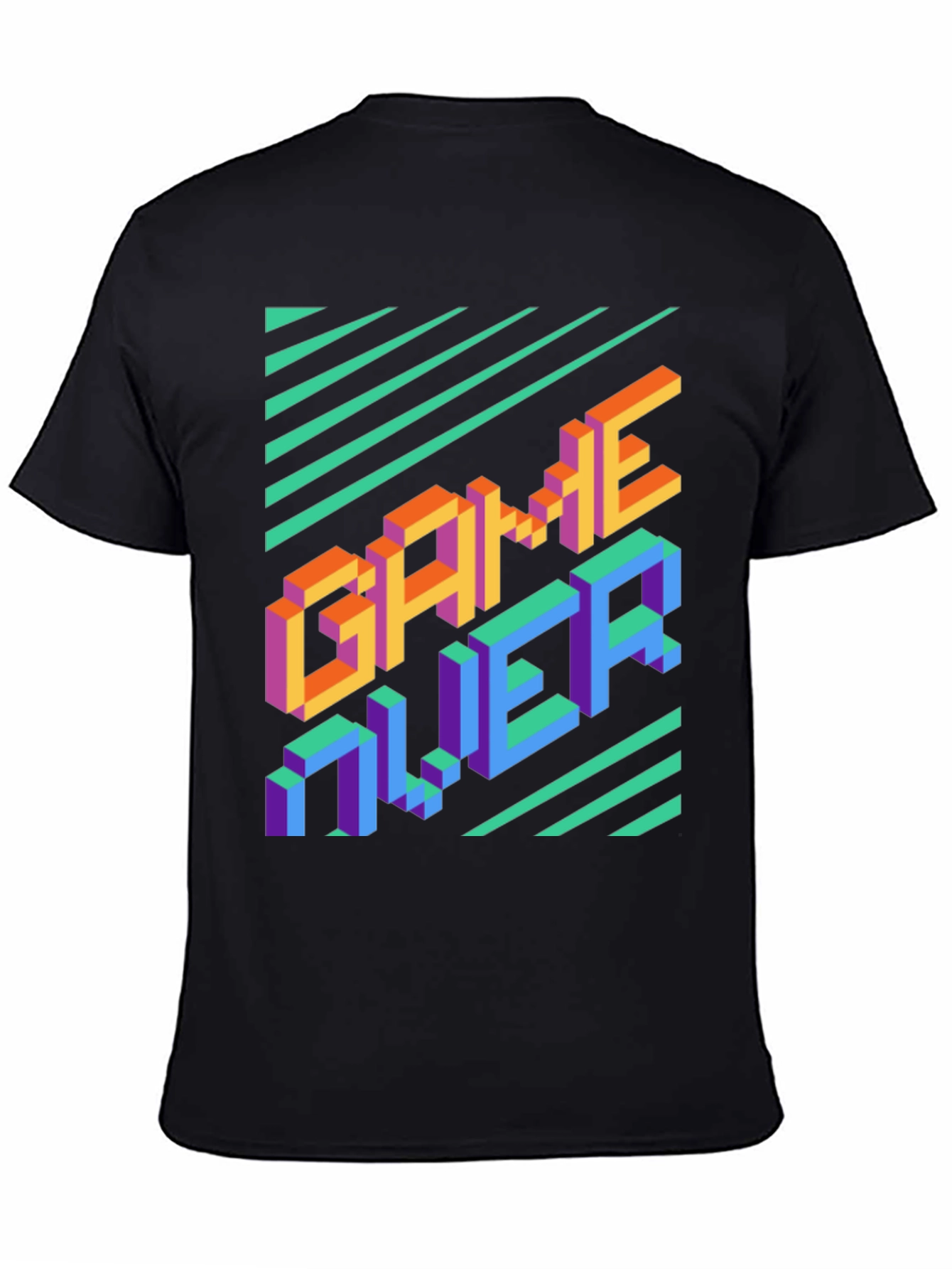 Retro Game Over Graphic Tee - Black