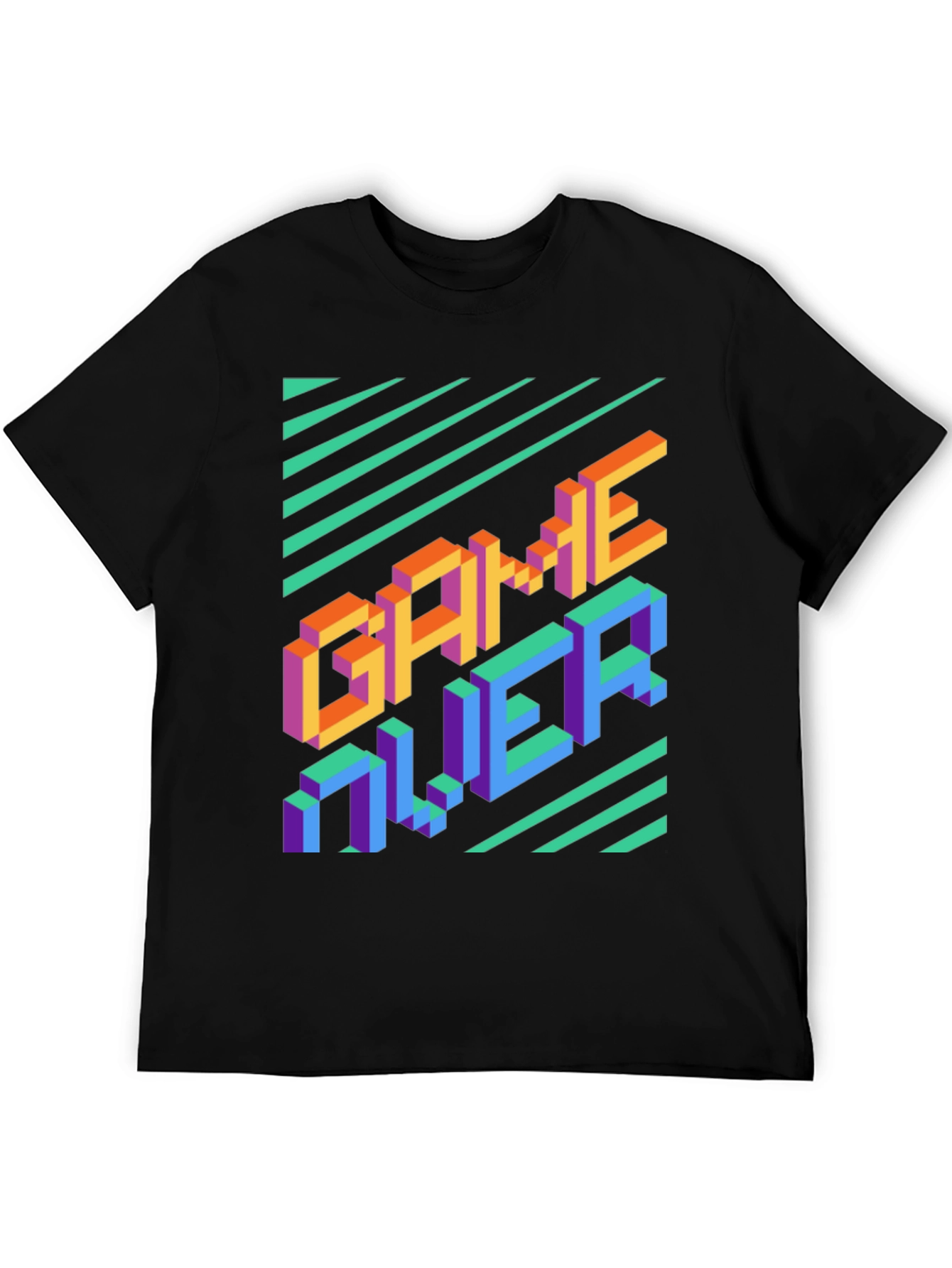 Retro Game Over Graphic Tee - Black