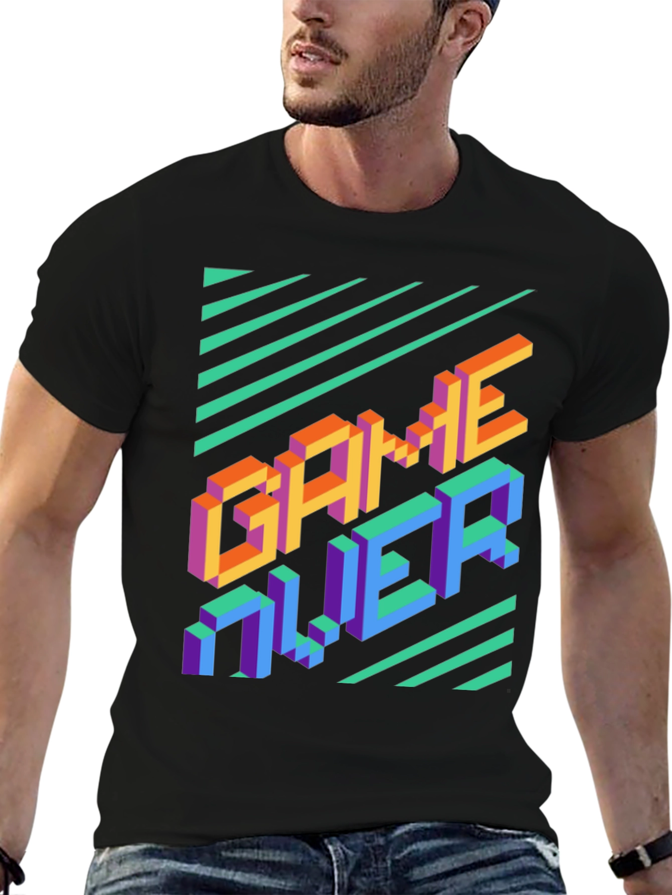 Retro Game Over Graphic Tee - Black