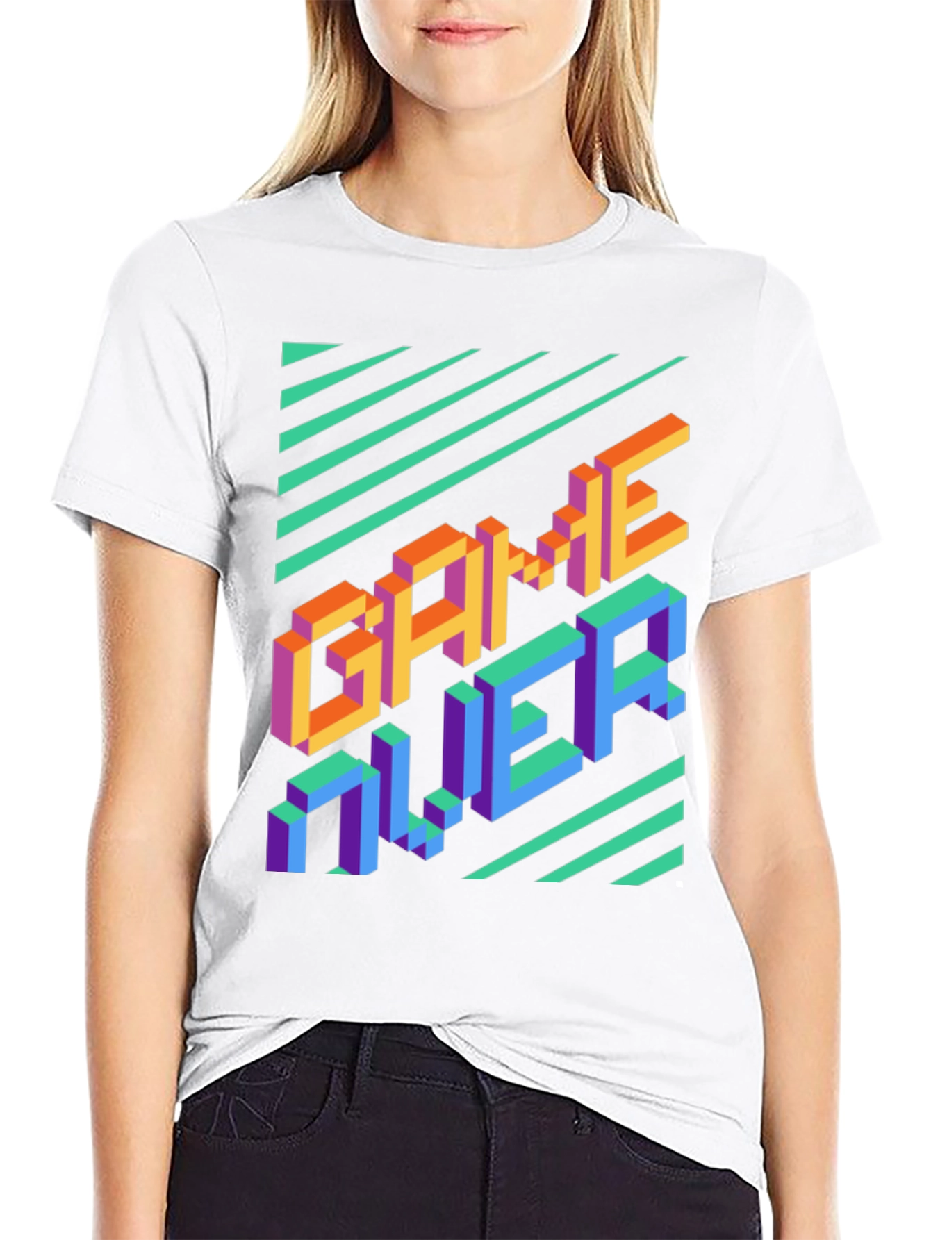 Retro Game Over Graphic Tee - Black