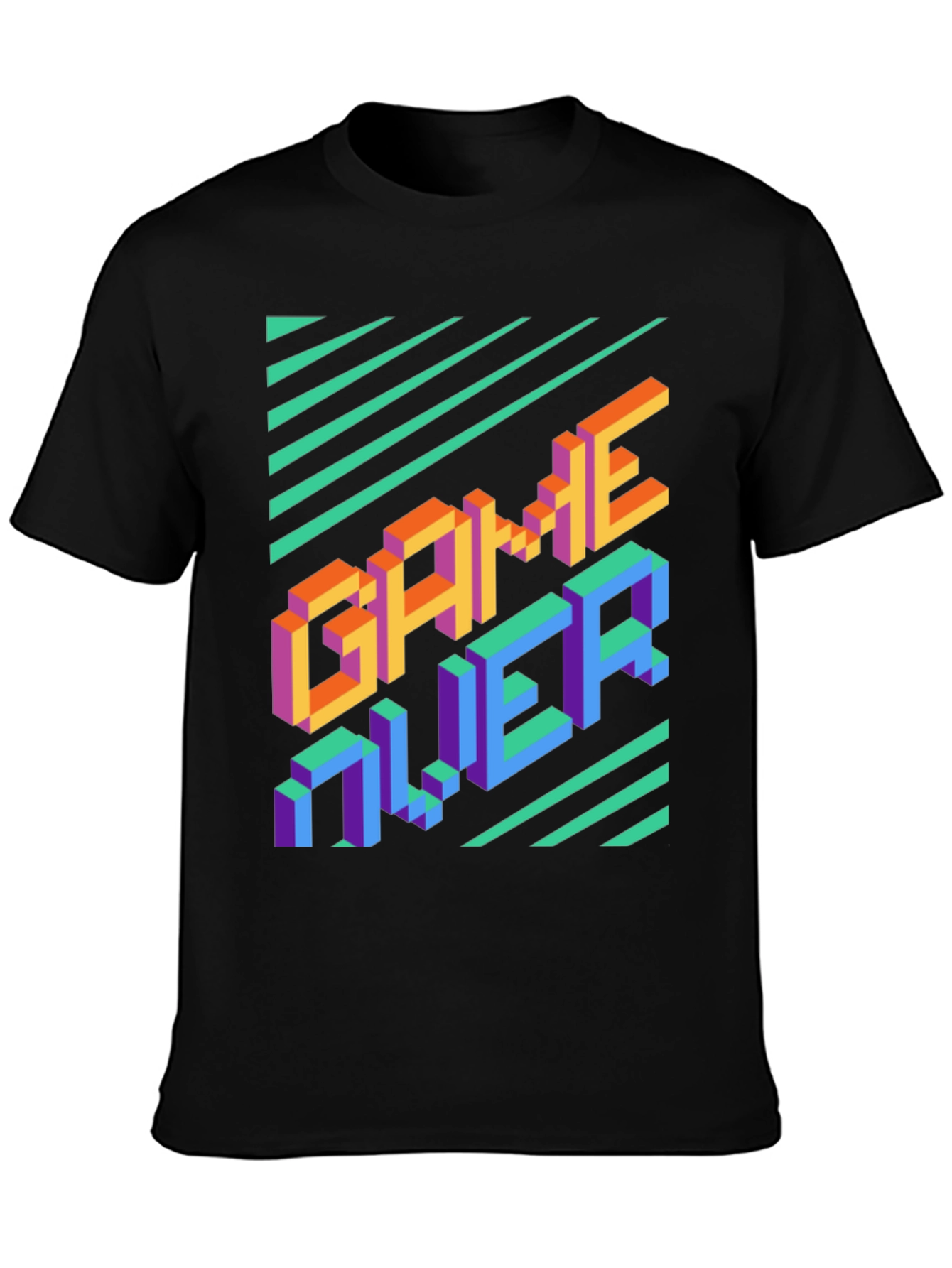 Retro Game Over Graphic Tee - Black