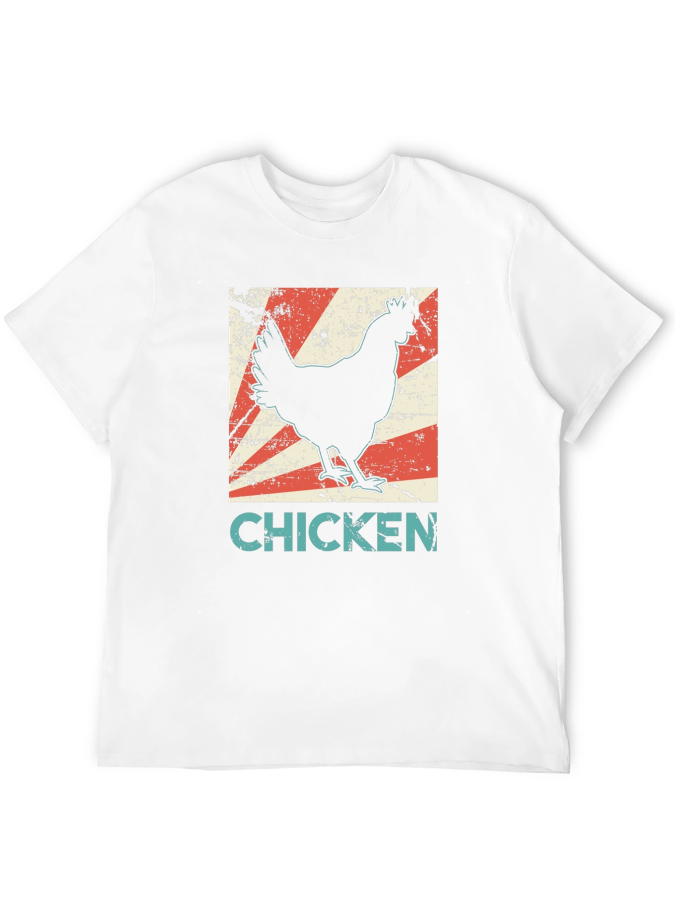 Retro Chicken T-Shirt - Novelty Farm Animal Tee