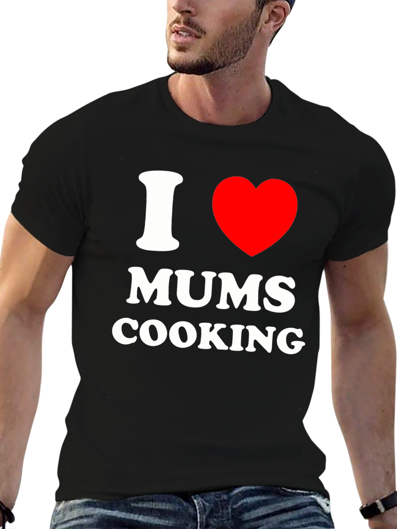 I Love Mums Cooking Black T-Shirt