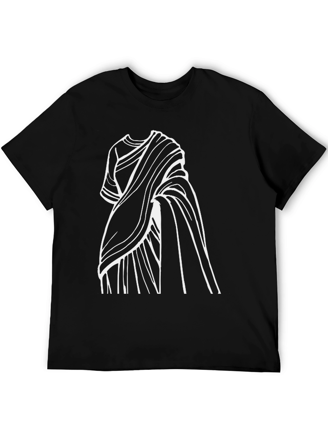 Saree Design Black T-Shirt