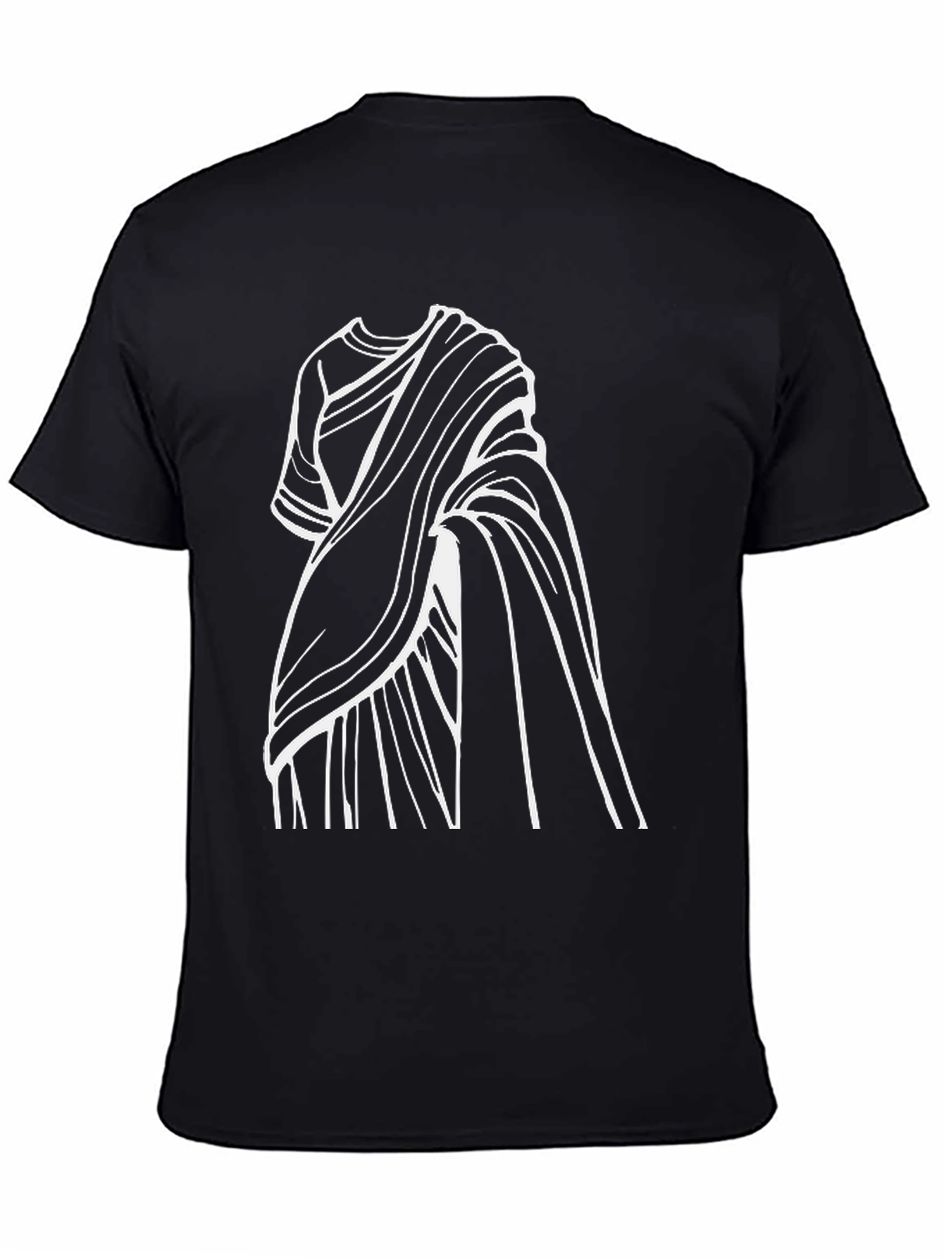 Saree Design Black T-Shirt