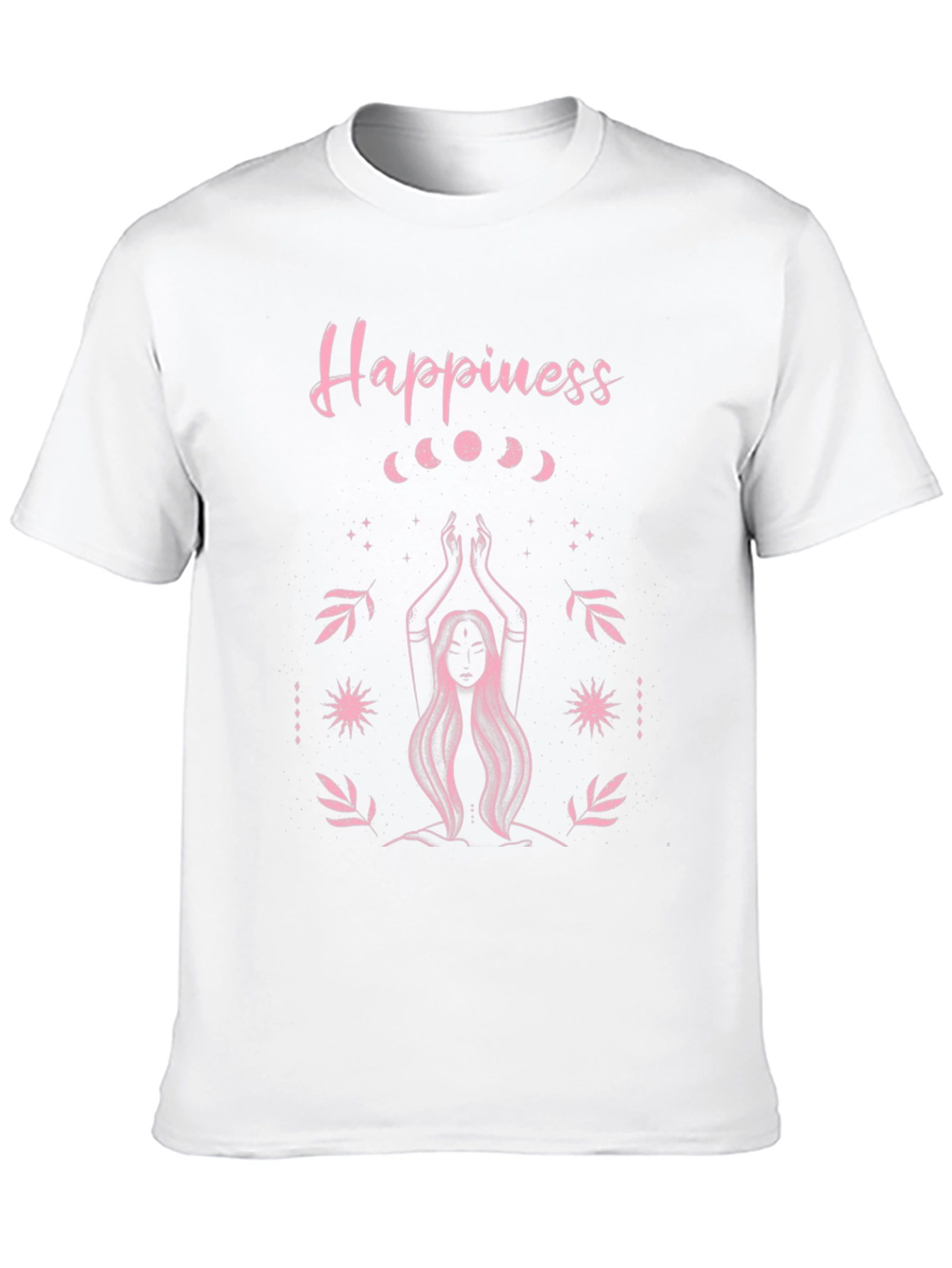 Happiness Graphic T-Shirt - Moon Phase Yoga Tee