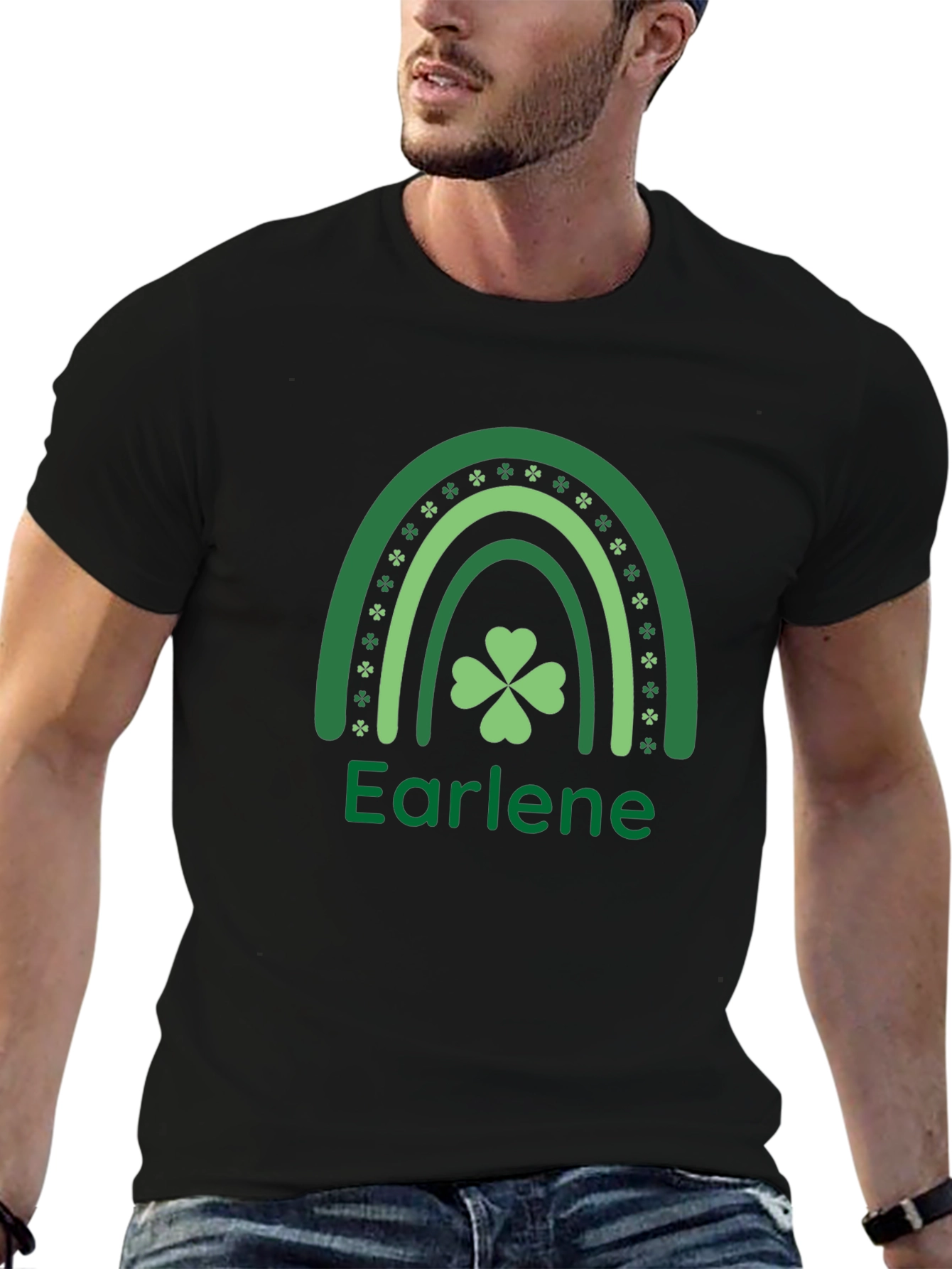 Earlene St. Patricks Day Shamrock Rainbow T-Shirt
