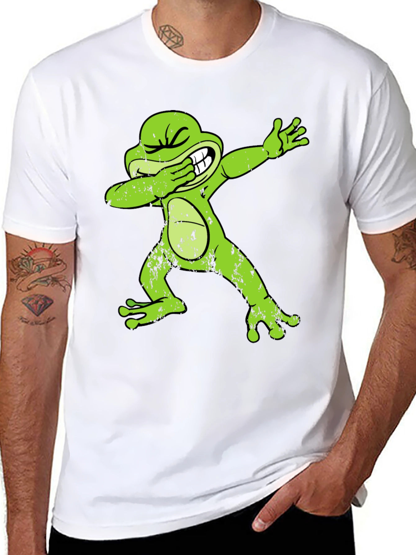 Dabbing Frog Graphic T-Shirt - Cool Trendy Tee