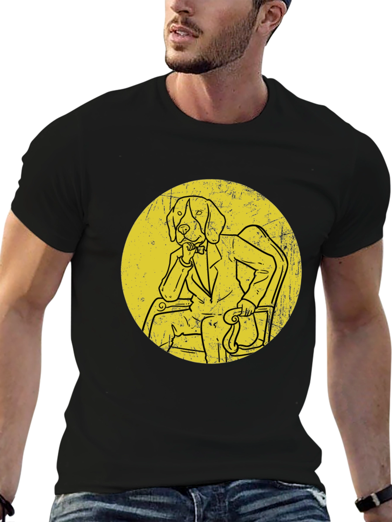 Philosopher Dog T-Shirt Novelty Graphic Tee