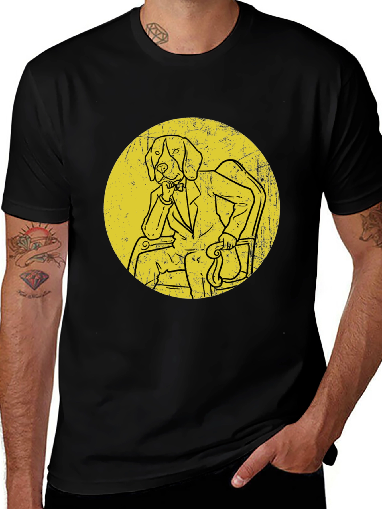 Philosopher Dog T-Shirt Novelty Graphic Tee