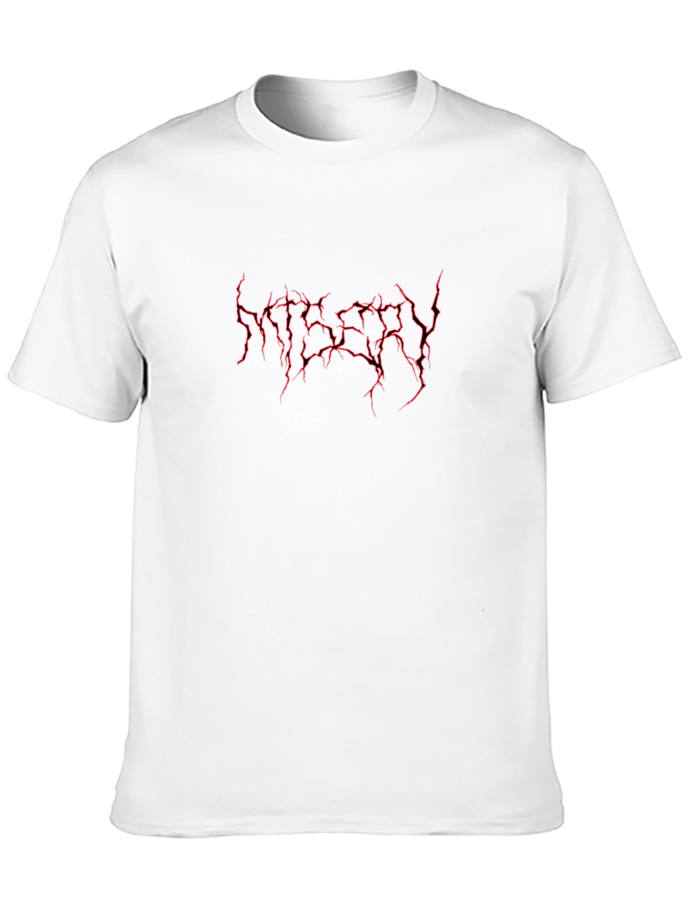 Edgy Red Lettering Black T-Shirt