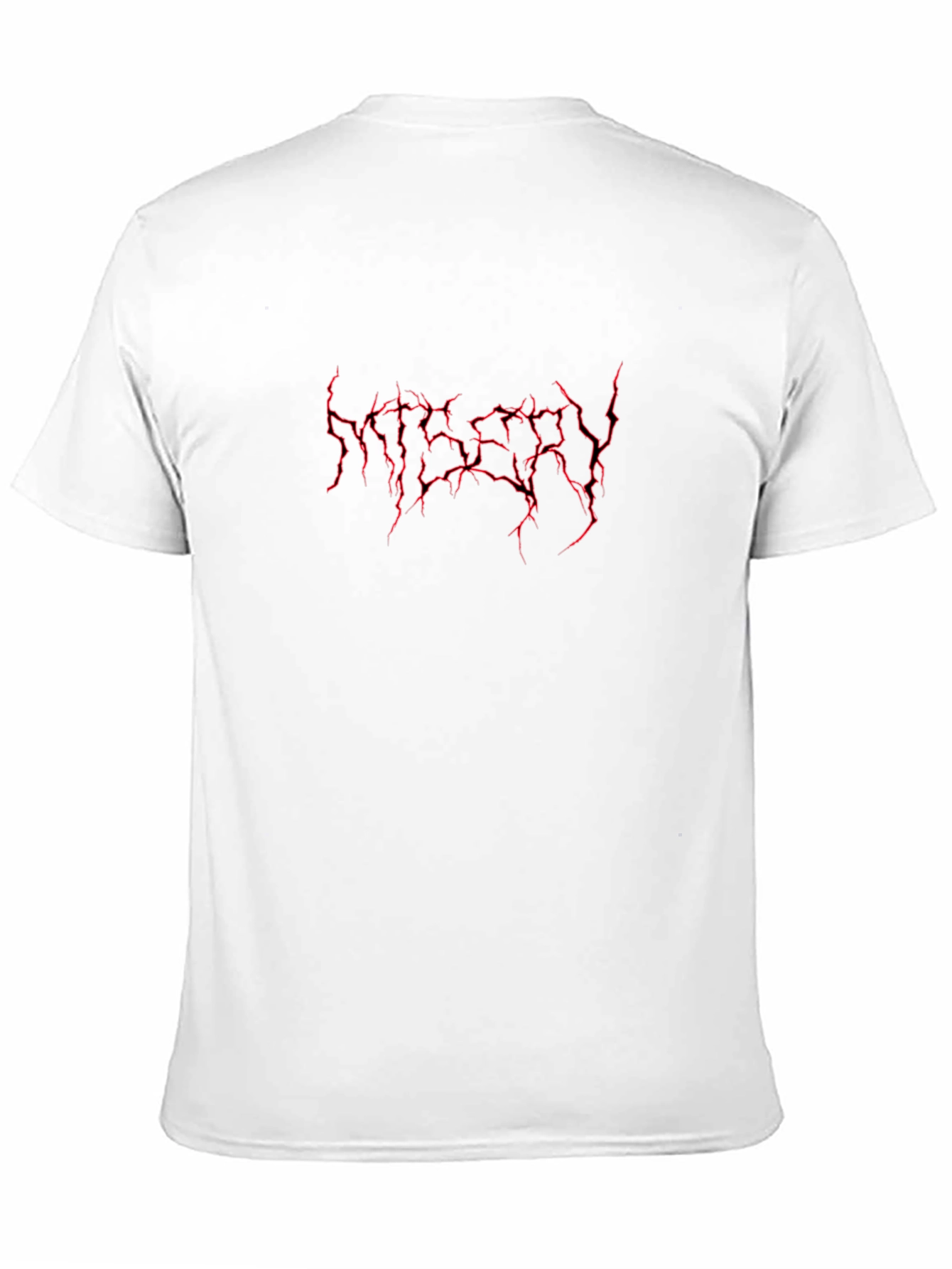 Edgy Red Lettering Black T-Shirt