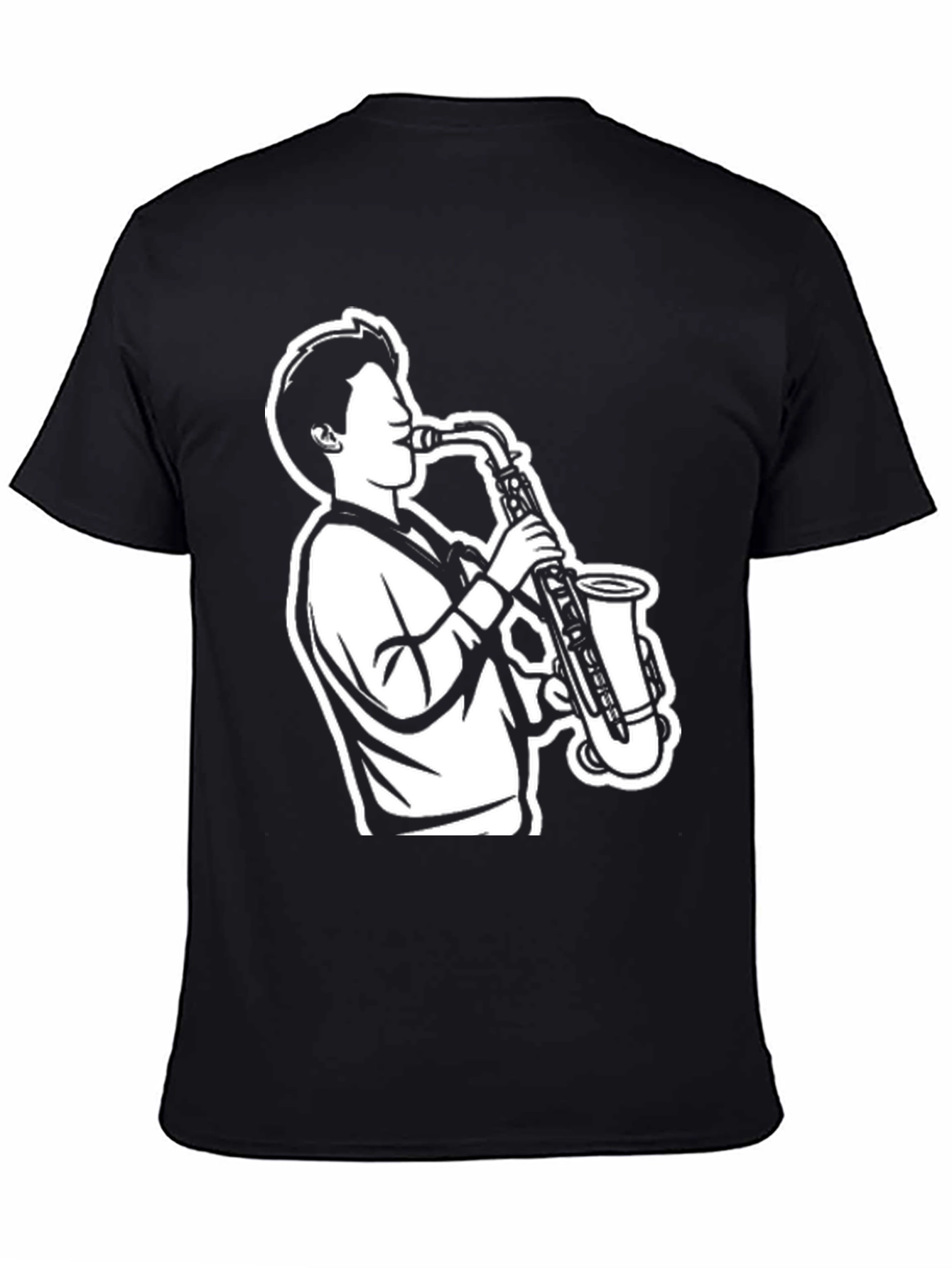 Saxophone Player Graphic Tee - Black