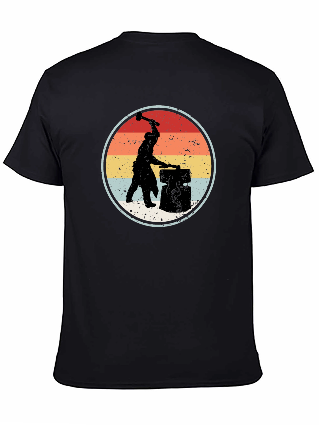 Blacksmith Silhouette Graphic T-Shirt