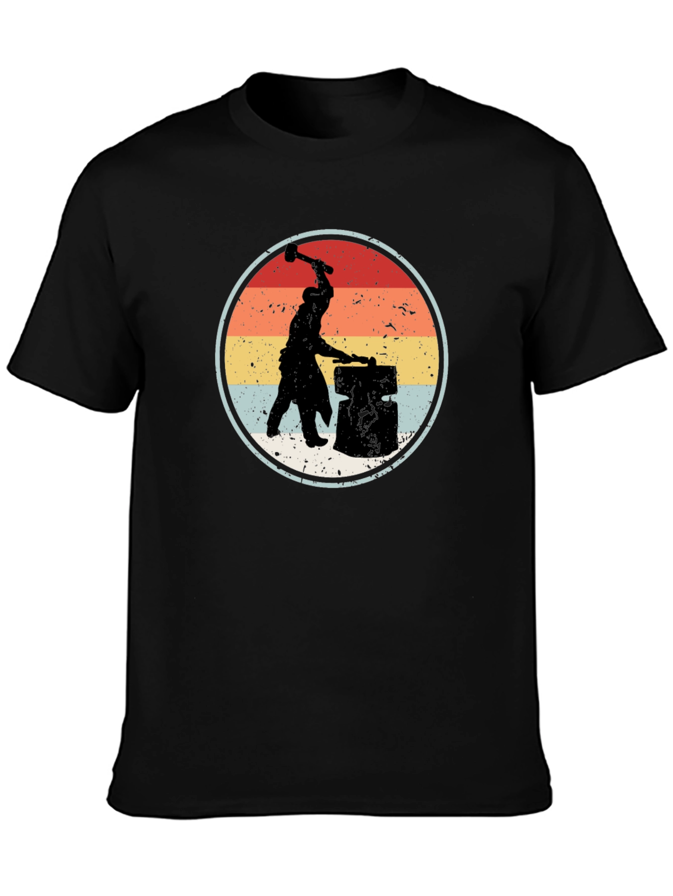 Blacksmith Silhouette Graphic T-Shirt
