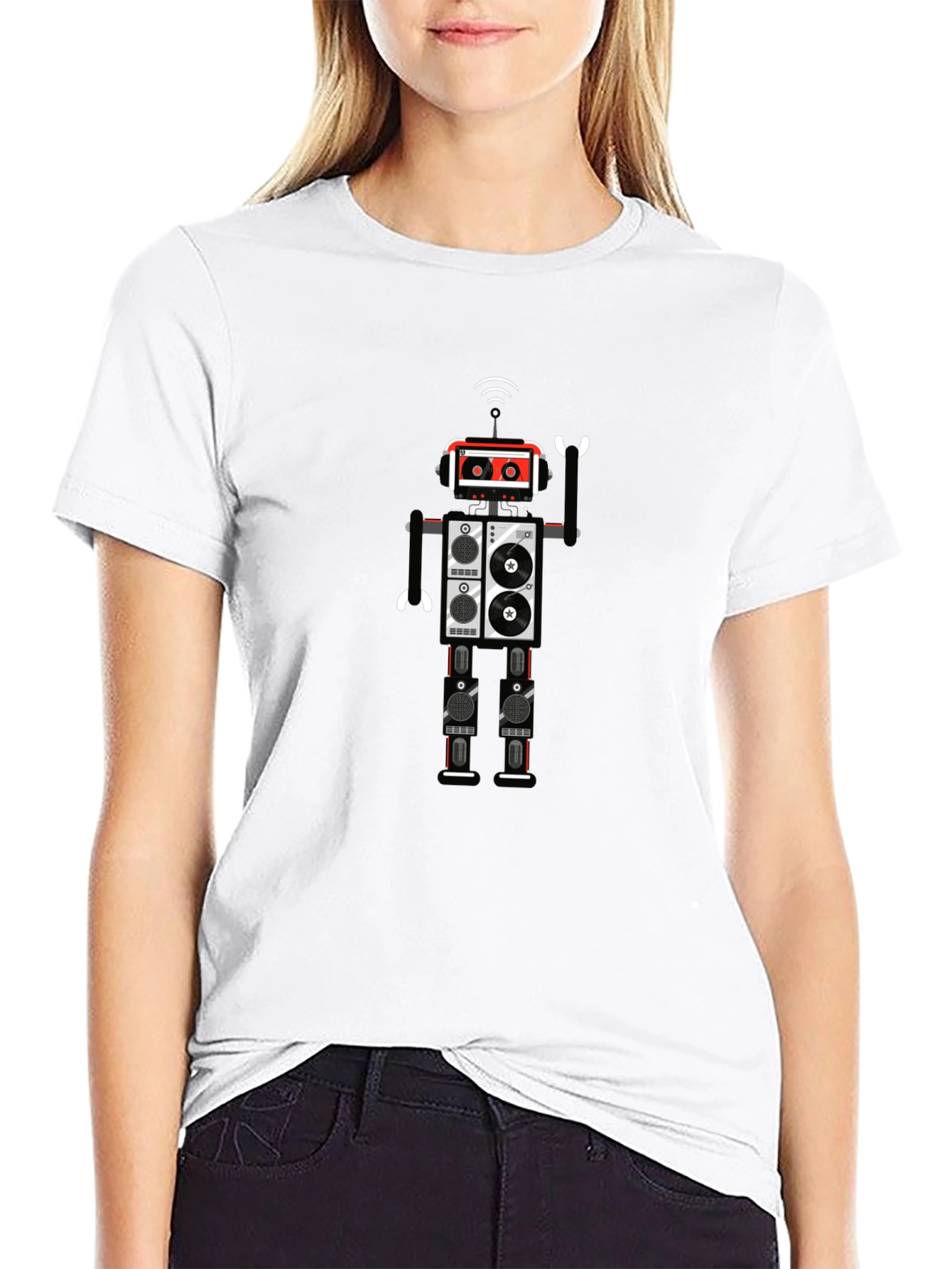 Robot Graphic Black T-Shirt