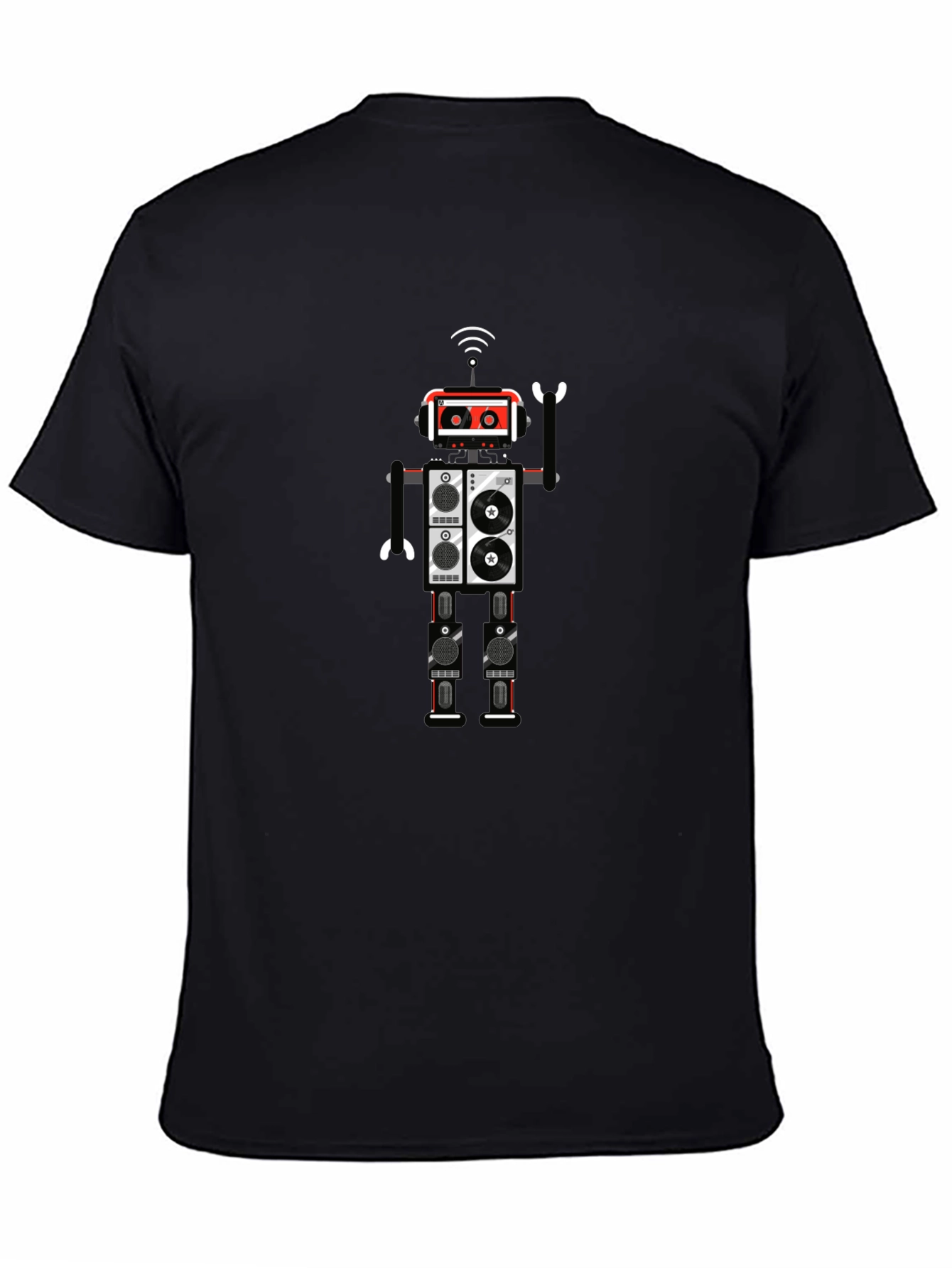 Robot Graphic Black T-Shirt