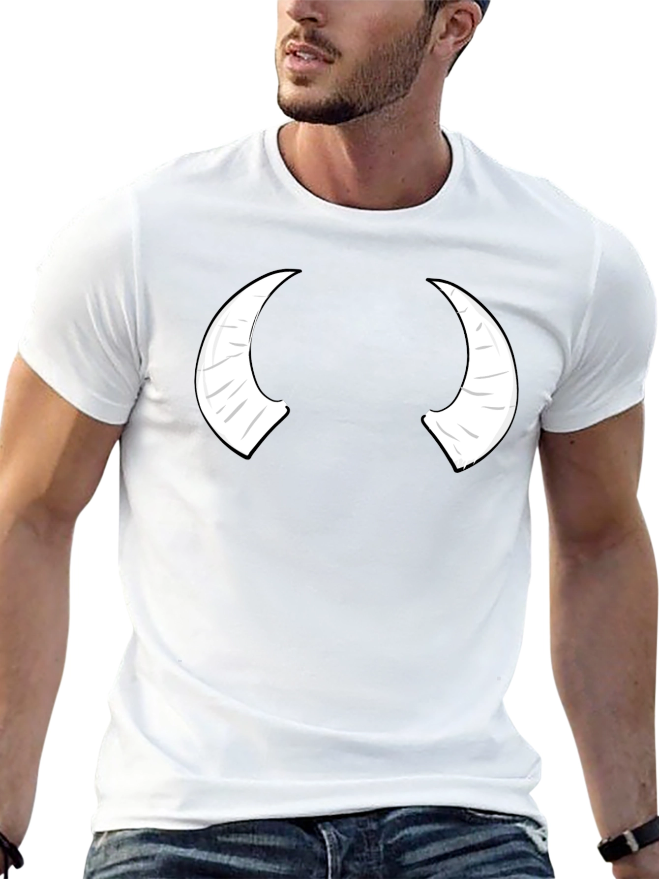 Devil Horns Graphic Black T-Shirt