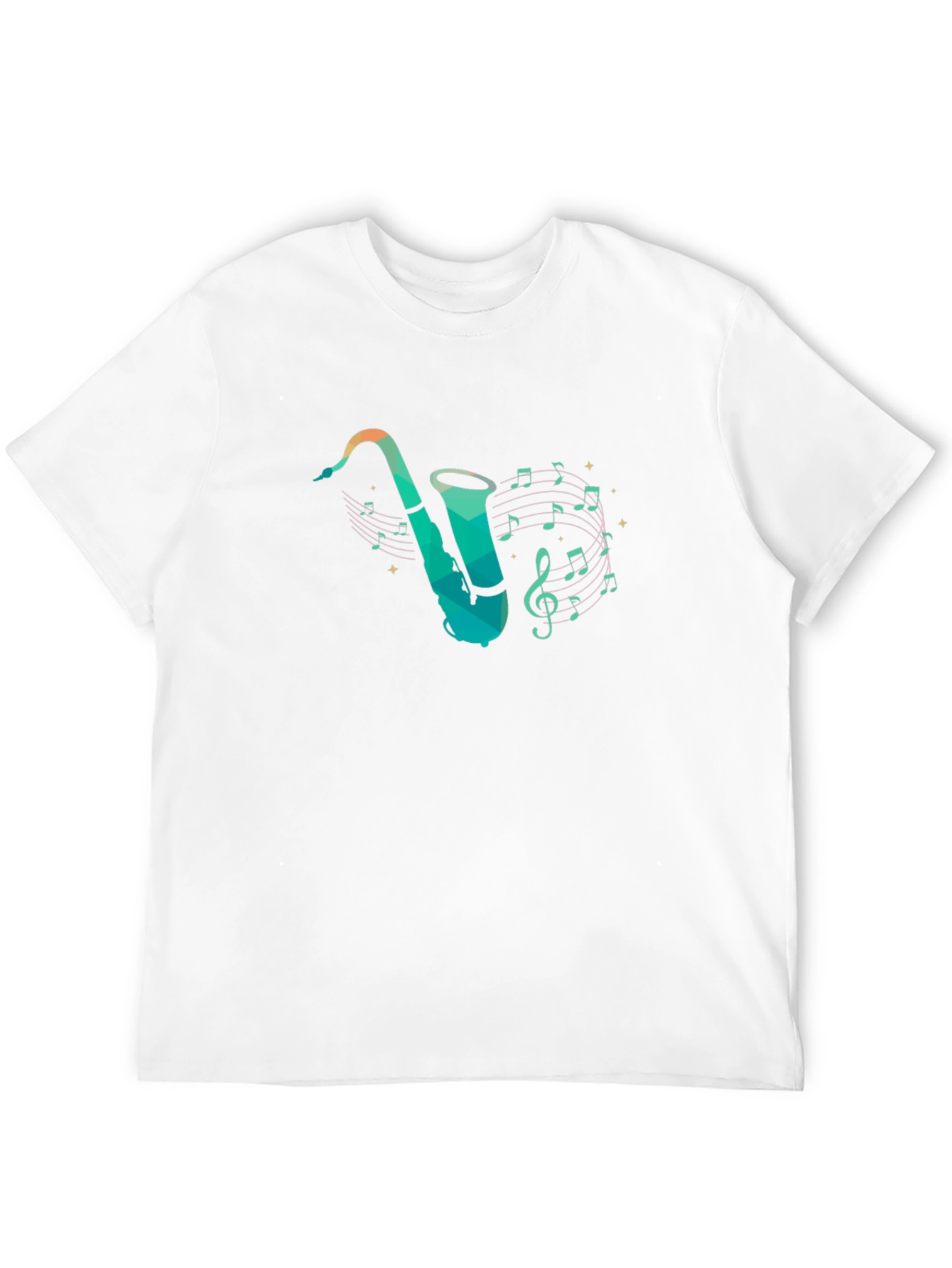 Saxophone Music Notes Graphic Tee