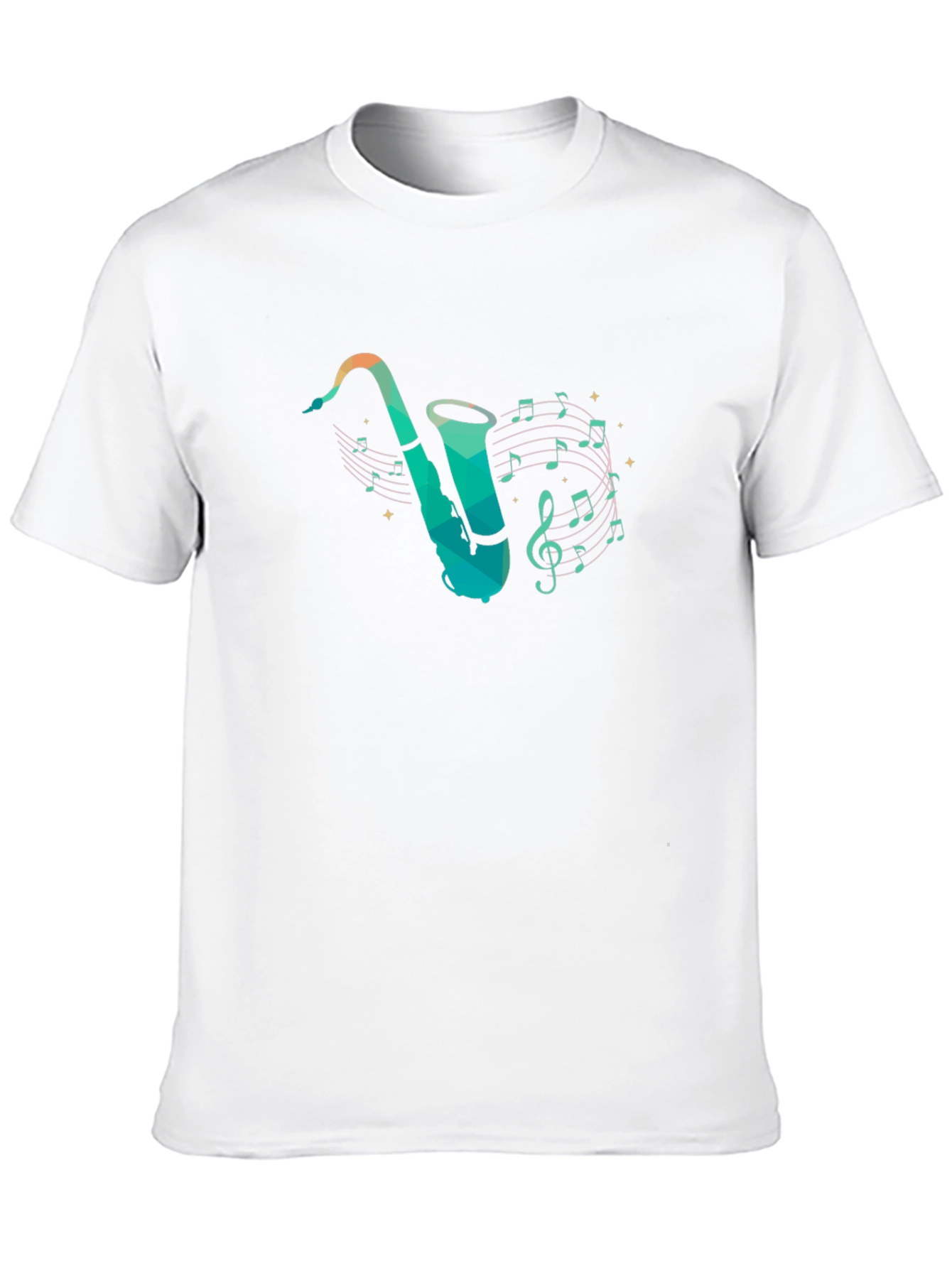 Saxophone Music Notes Graphic Tee
