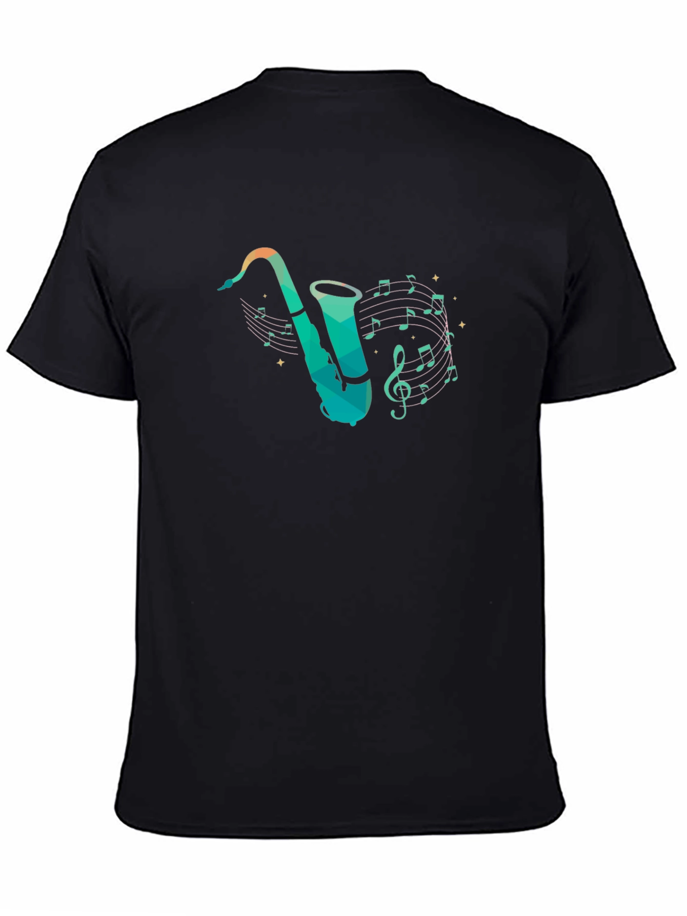 Saxophone Music Notes Graphic Tee