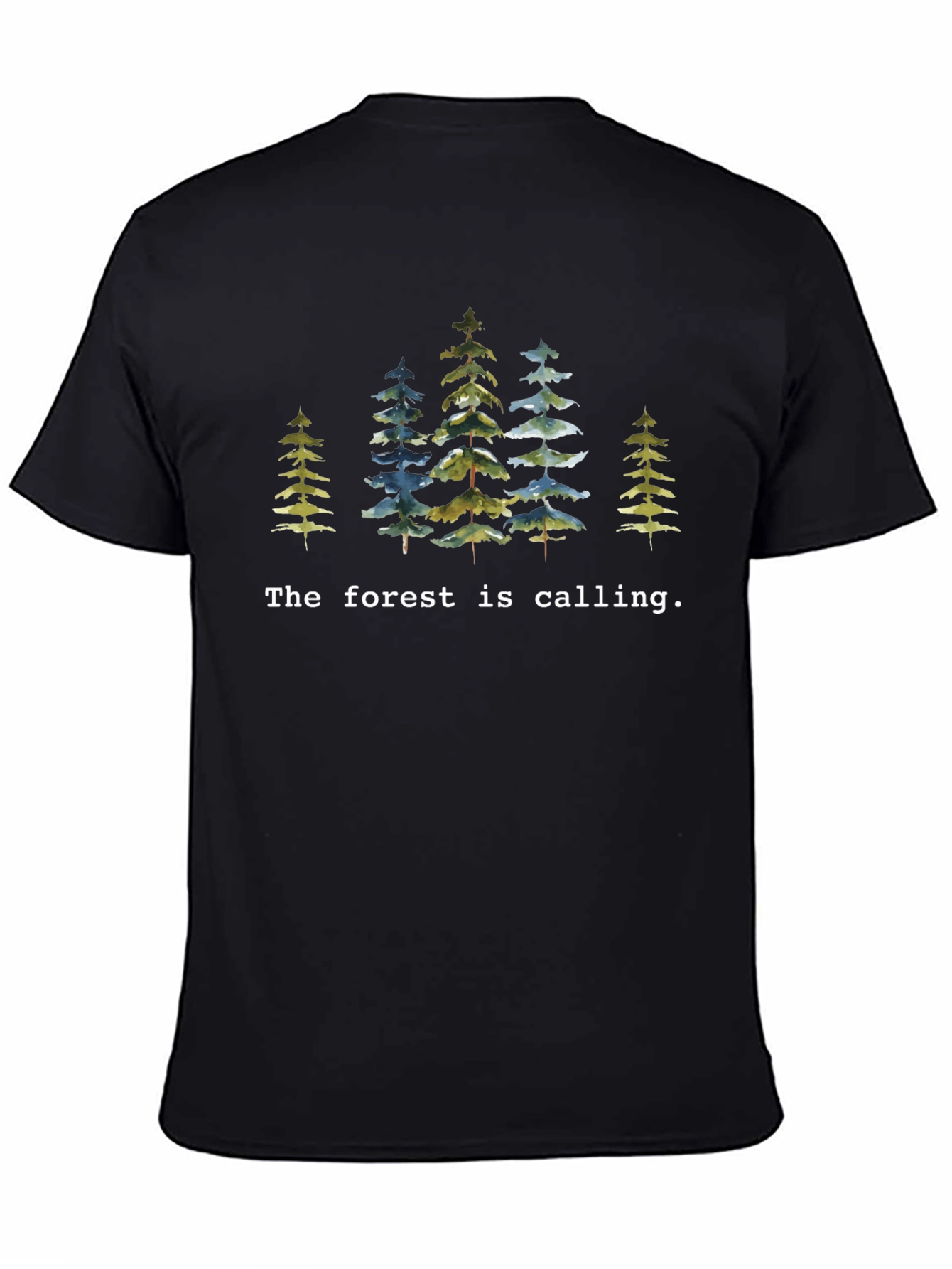 Forest Calling Black T-Shirt Nature Lover