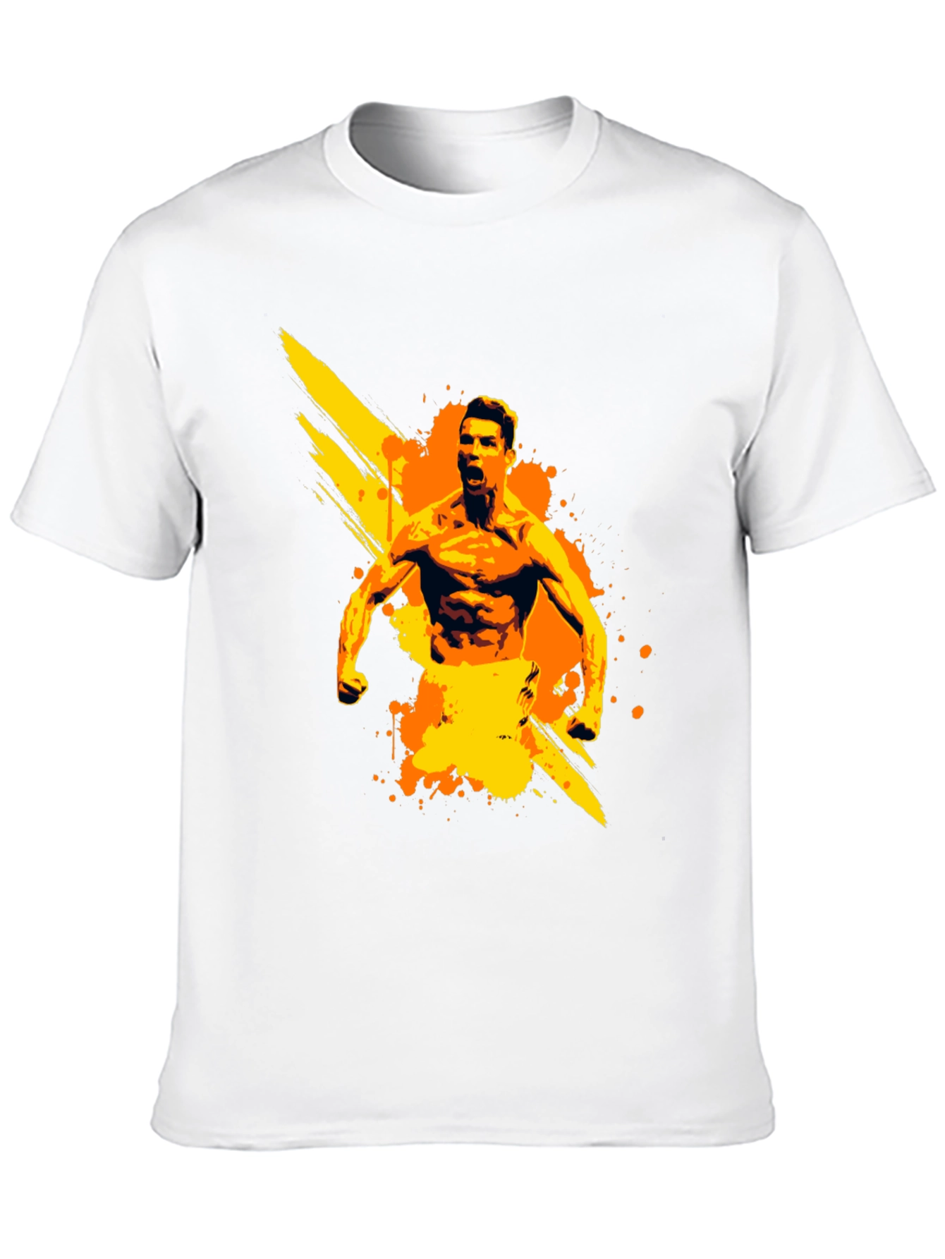 Cristiano Ronaldo Graphic Tee - Black Cotton T-Shirt