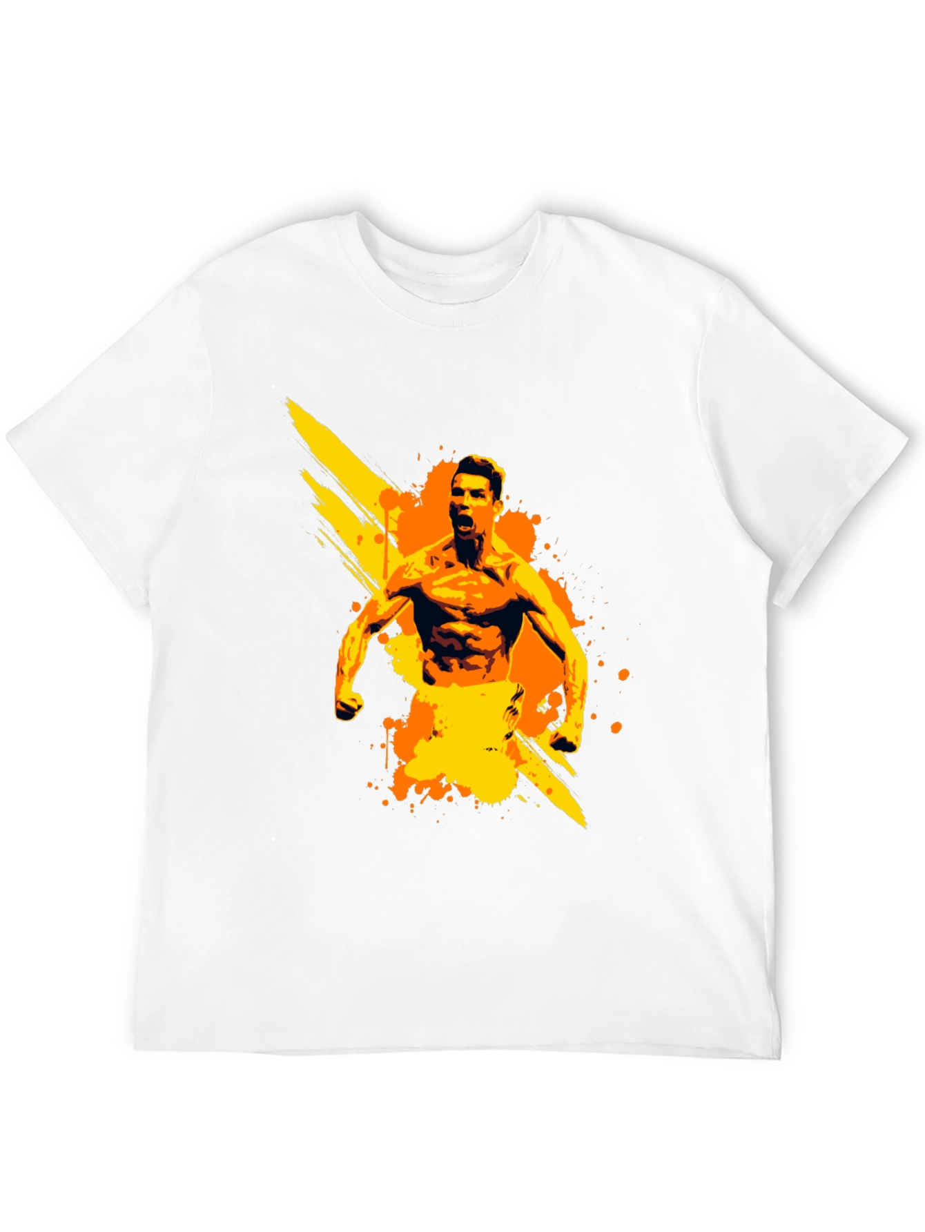 Cristiano Ronaldo Graphic Tee - Black Cotton T-Shirt