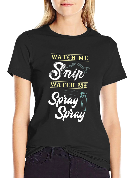 Watch Me Snip & Spray Black Graphic Tee